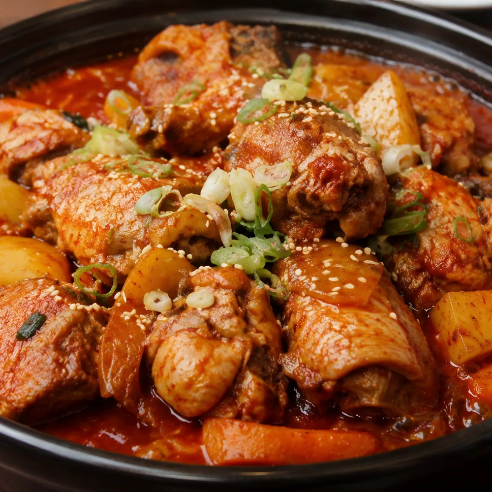 Slow Cooker Dak Bokkeumtang, Korean Braised Spicy Chicken