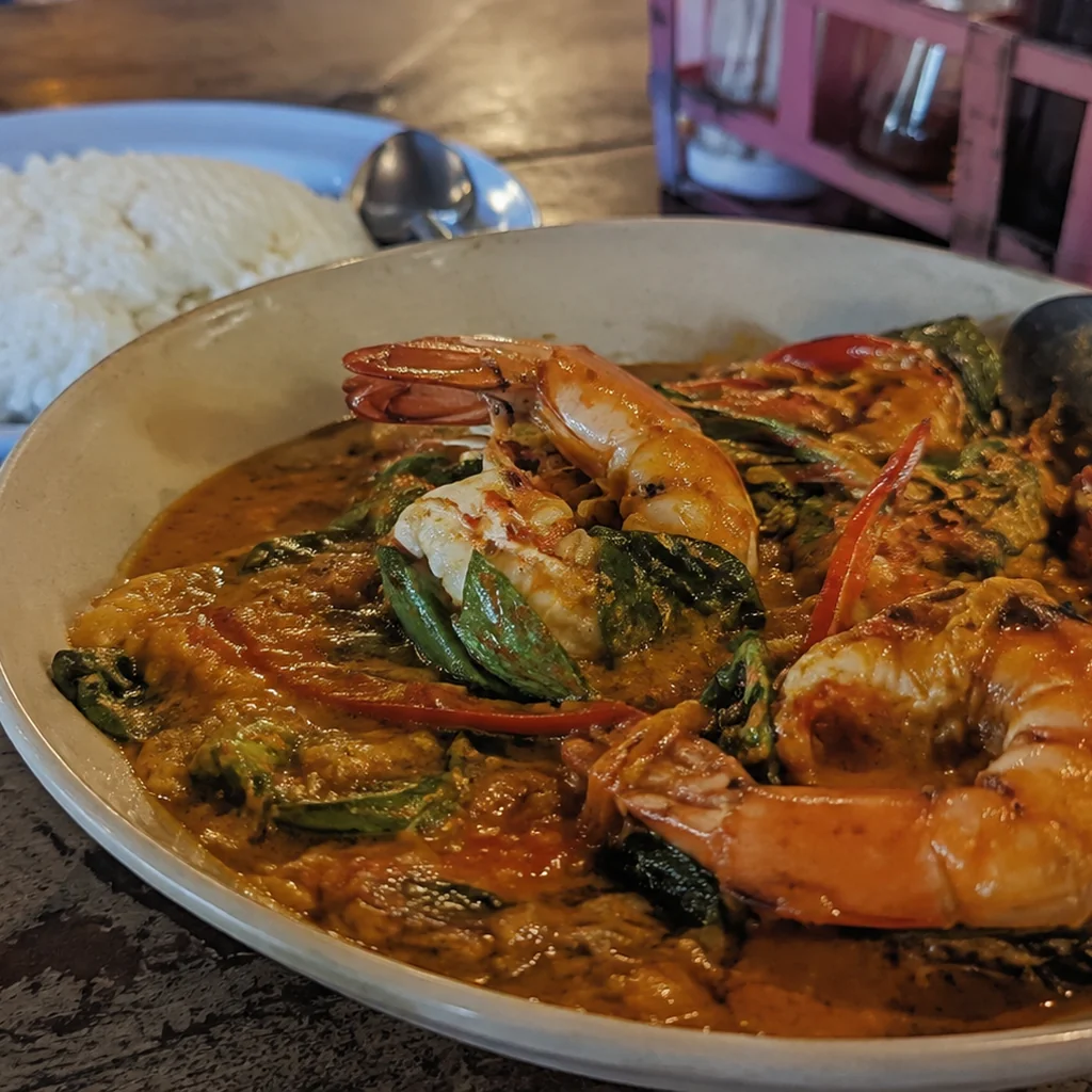Choo Chee Goong (Thai Choo Chee Curry with Prawns)
