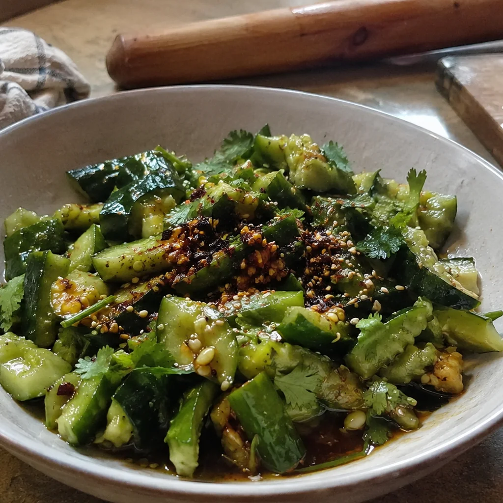 Smashed Cucumber Salad
