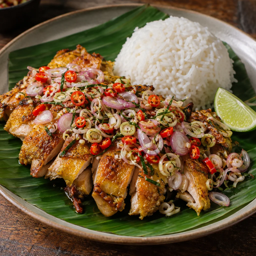 Ayam Sambal Matah (Chicken with Balinese Raw Sambal)