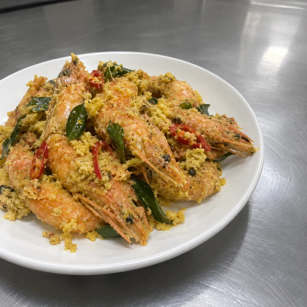 Salted Egg Yolk Prawns
