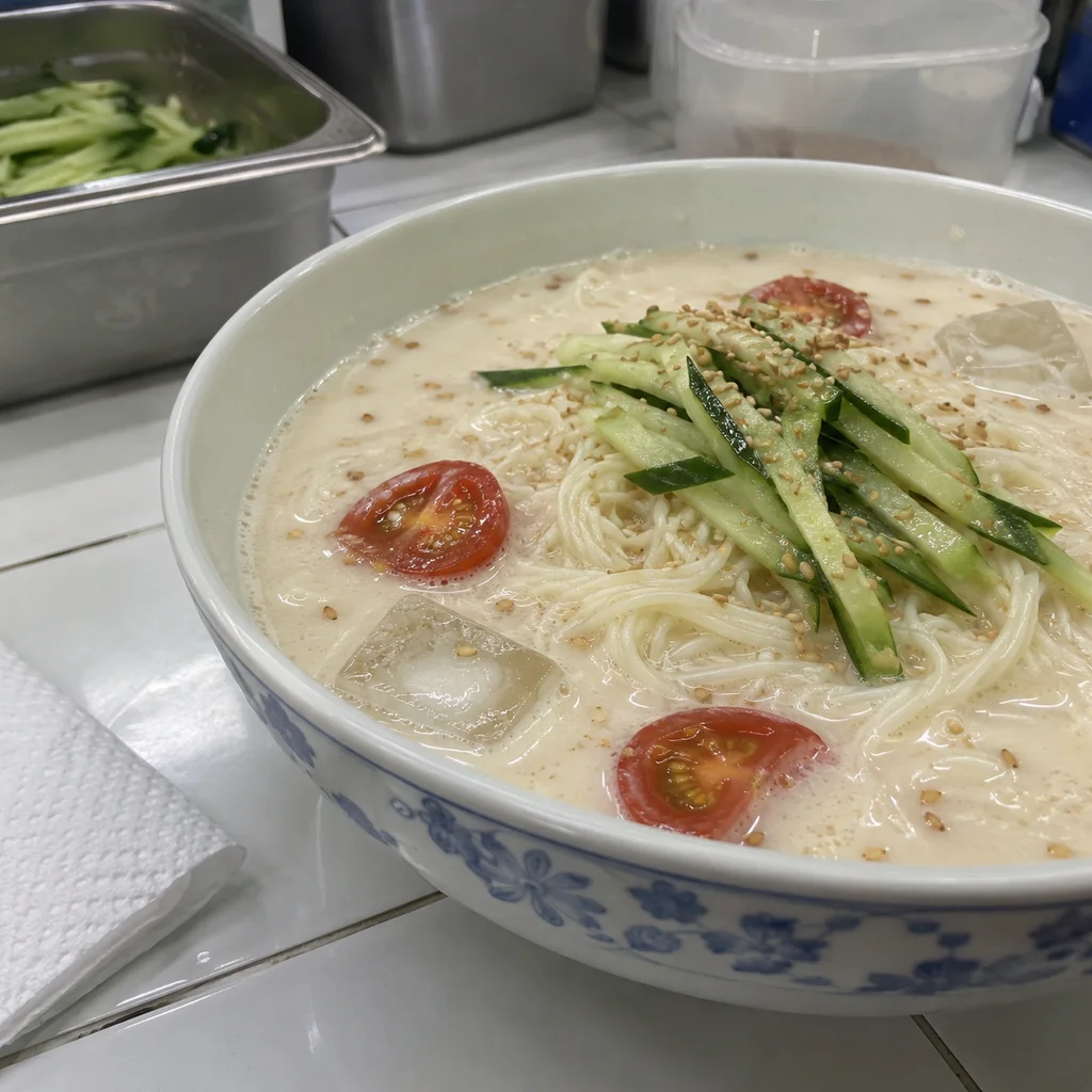 Kongguksu (Korean Chilled Soy Milk Noodles)