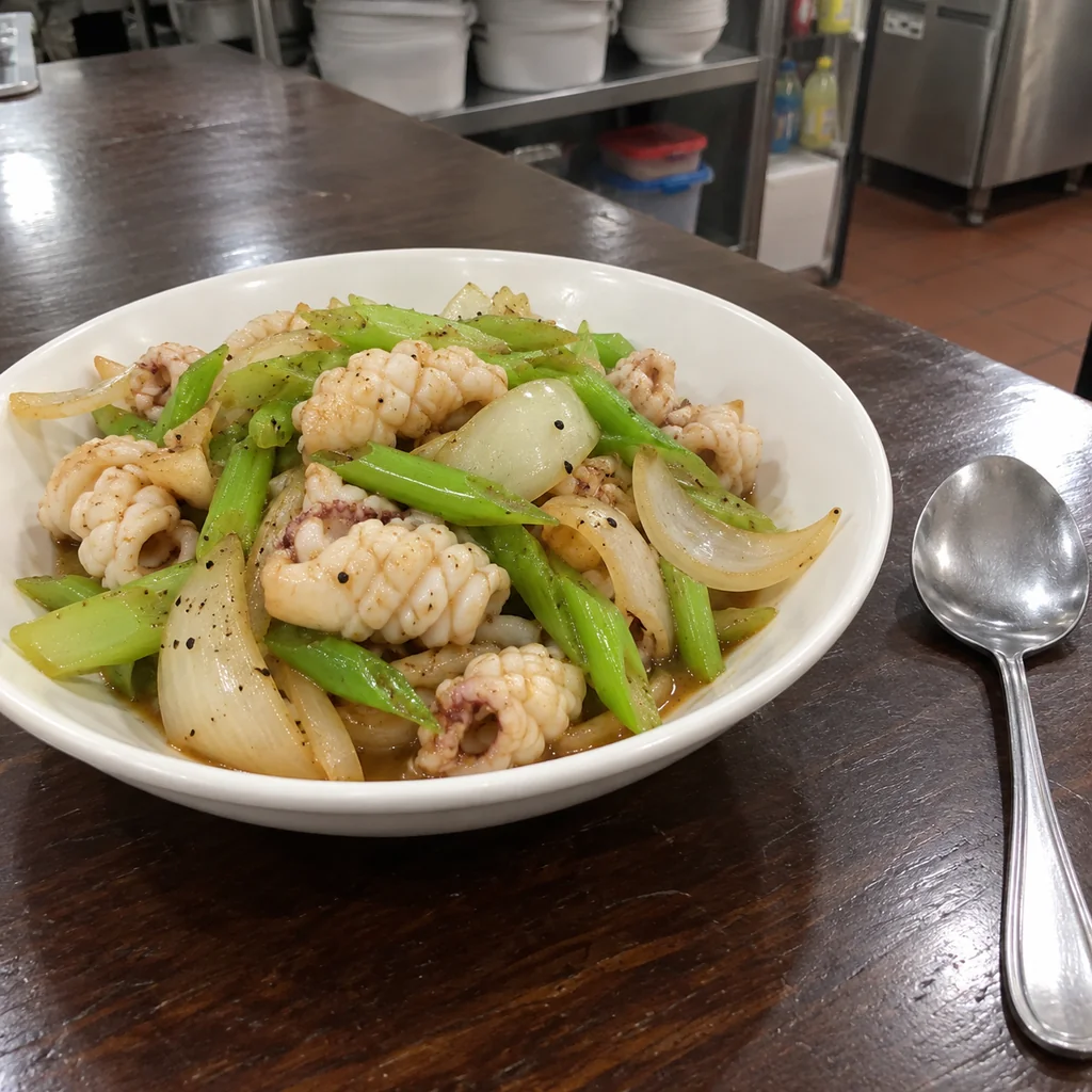 Muc Xao Can Tay (Vietnamese Squid Stir Fry with Celery)