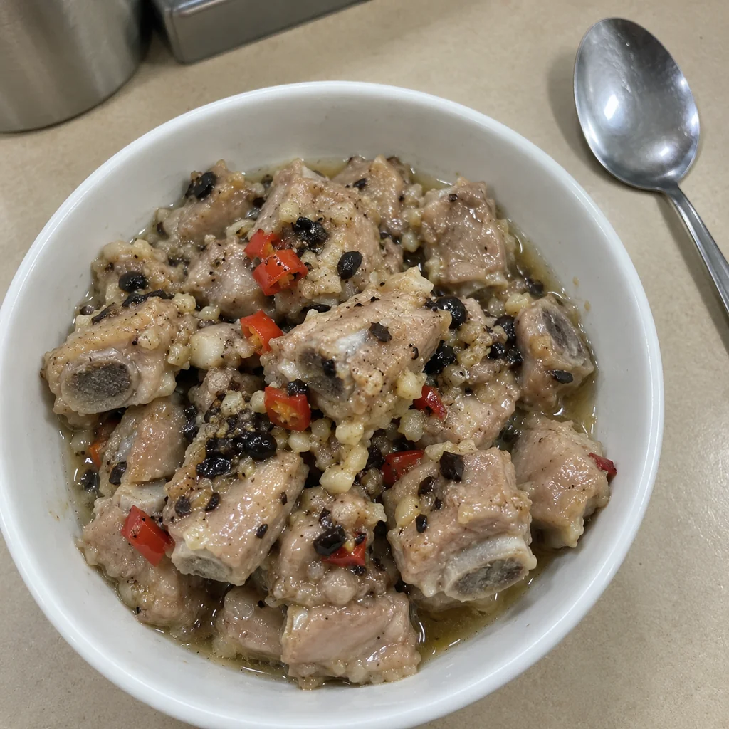 Steamed Pork Ribs with Black Bean (Pai Gwat)