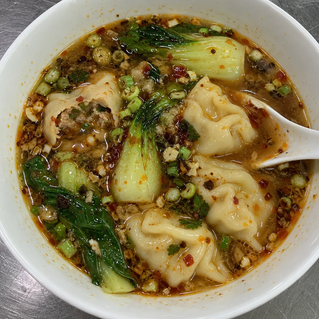 15-Minute Chilli Oil Dumpling Soup