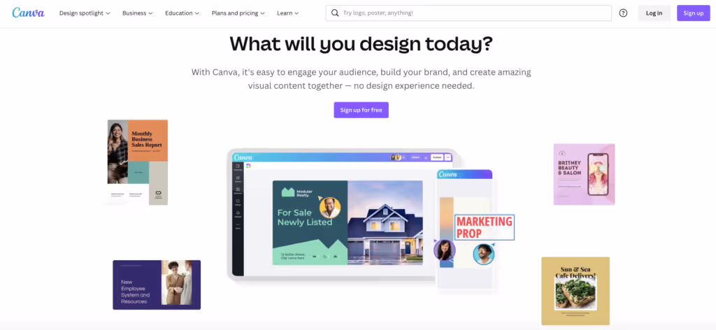 Canva SaaS website