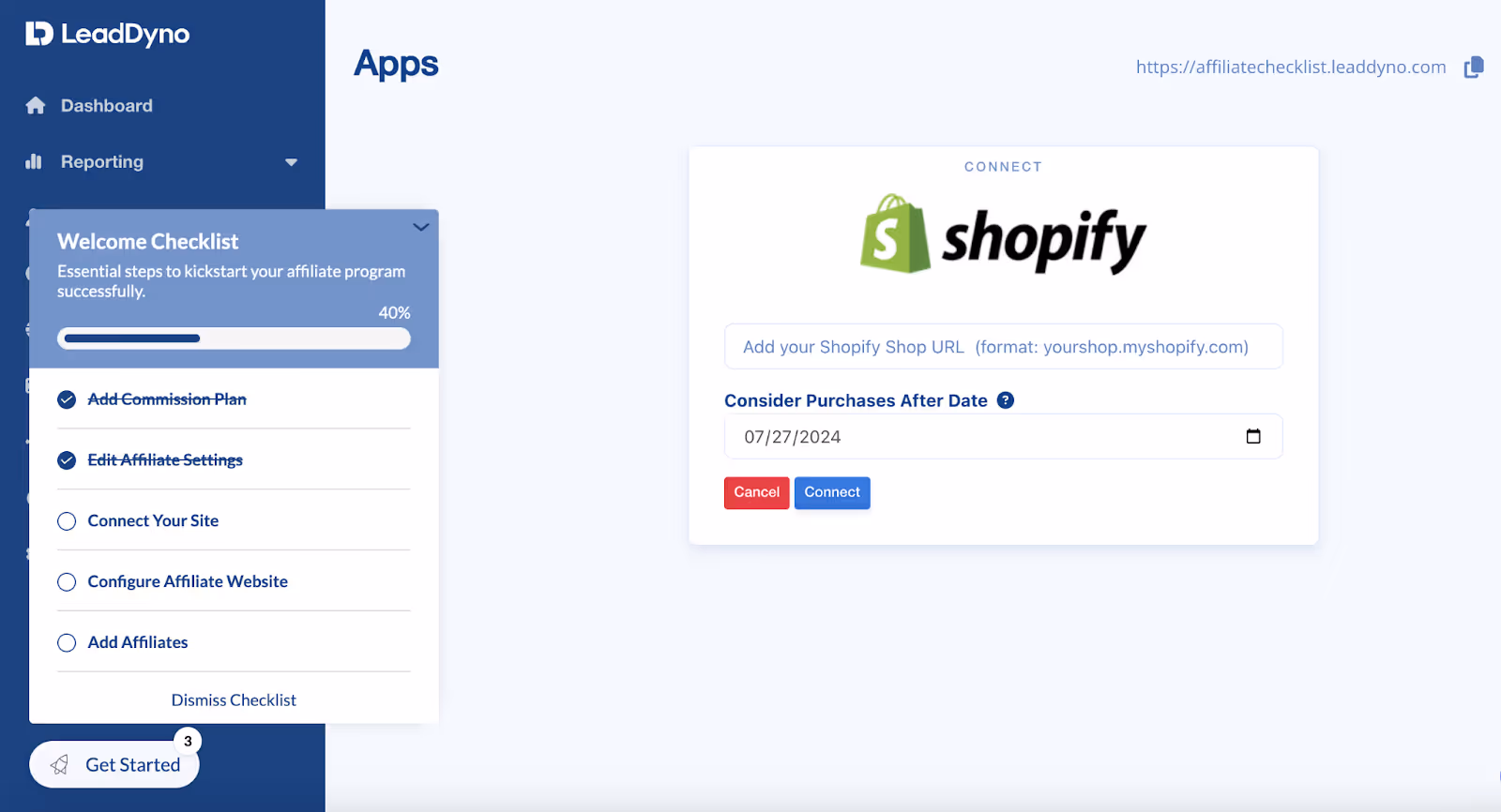 affiliate management dashboard