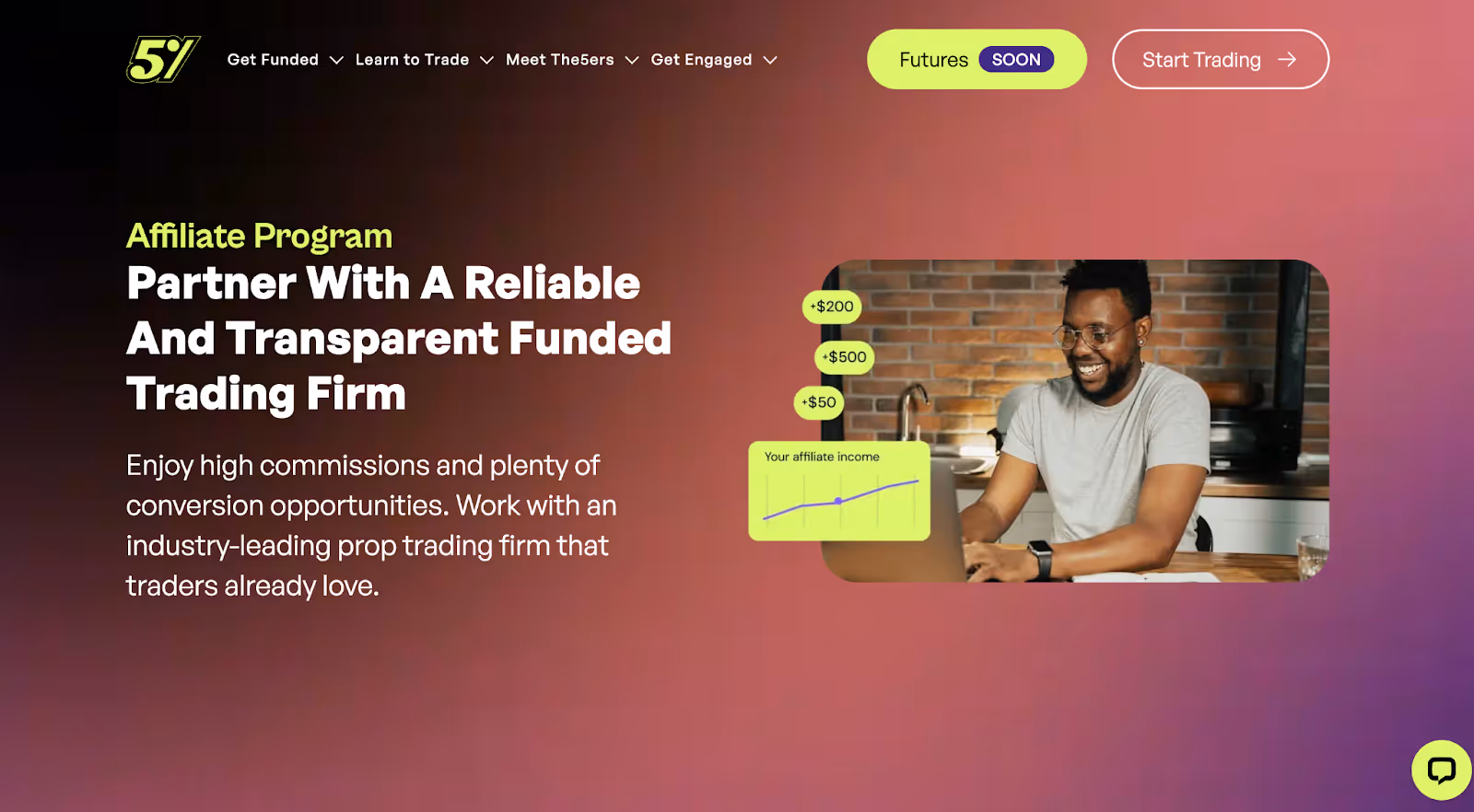 The 5ers referral program page