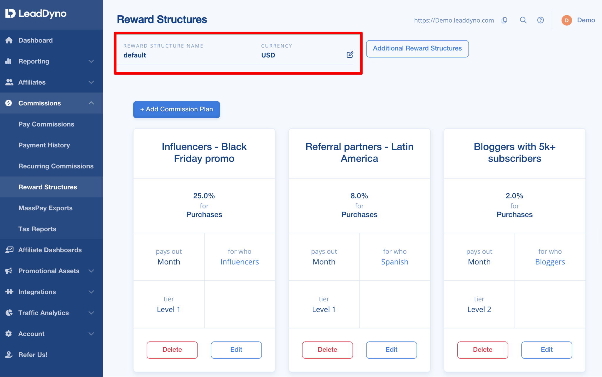Setting Up Reward Structures in LeadDyno app