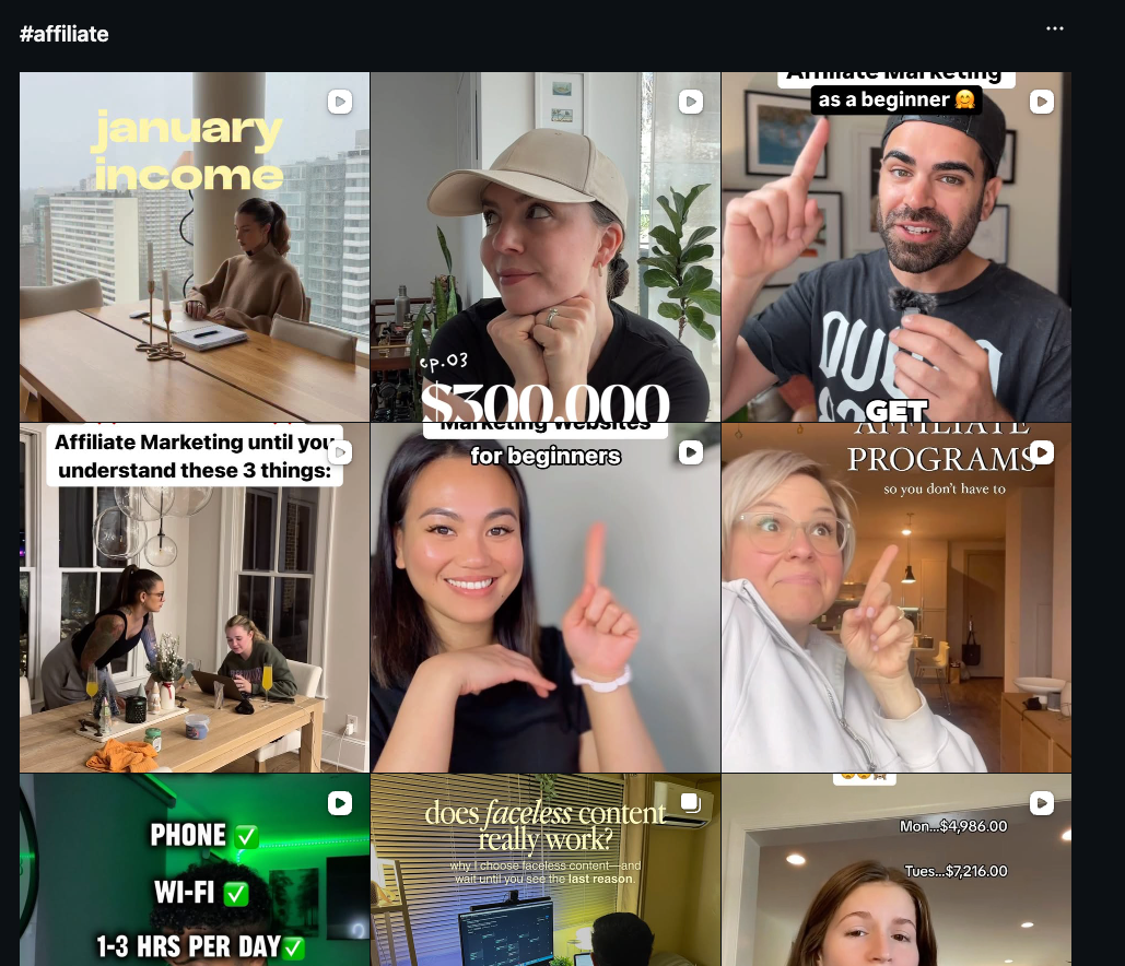 Instagram Desktop Search Example