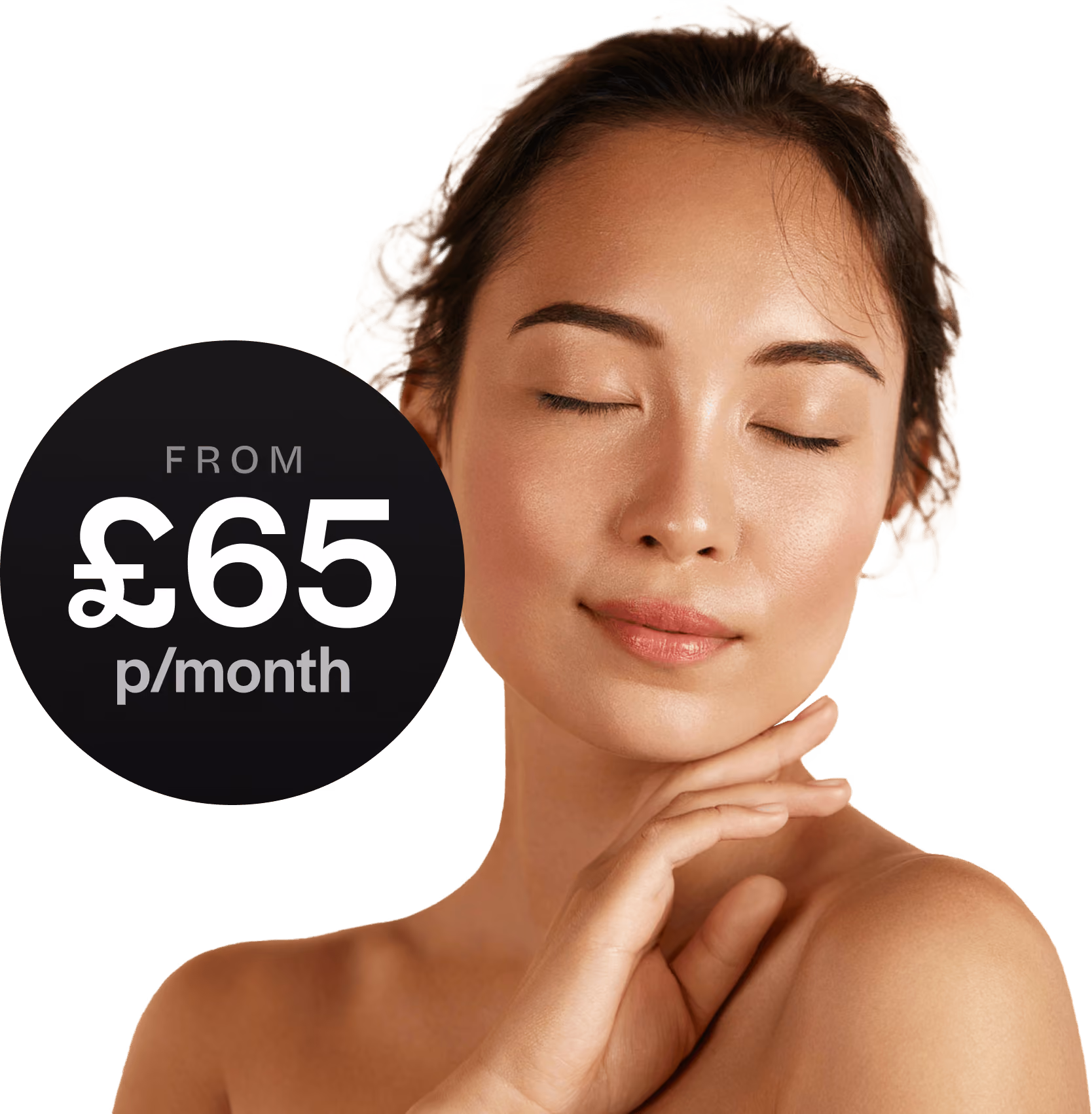 Woman with glowing skin