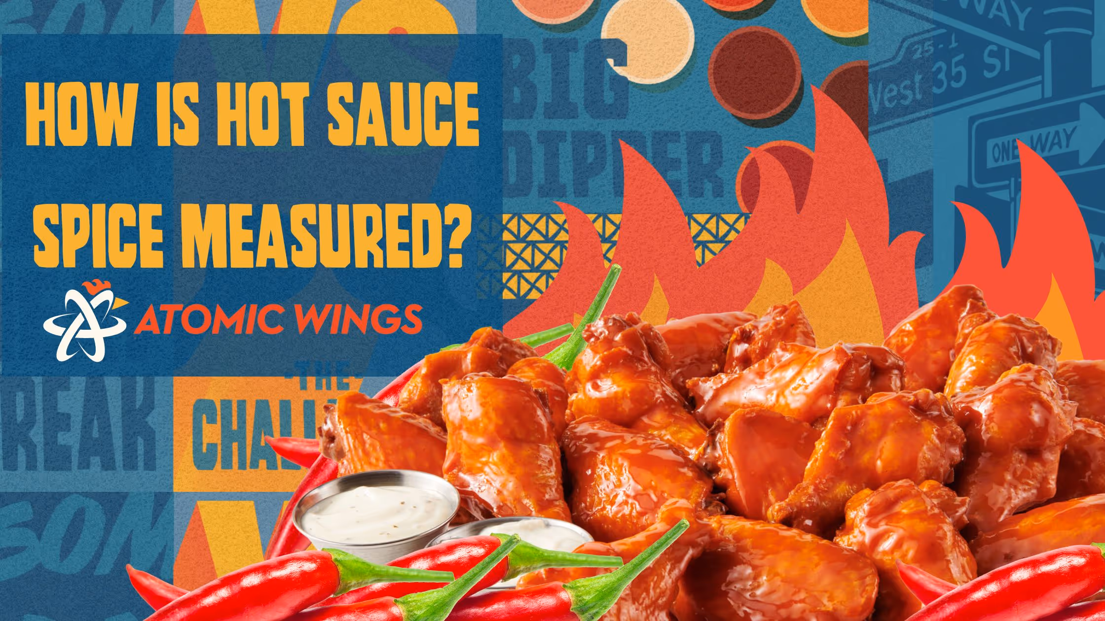 Chicken wings with sauce from Atomic Wings