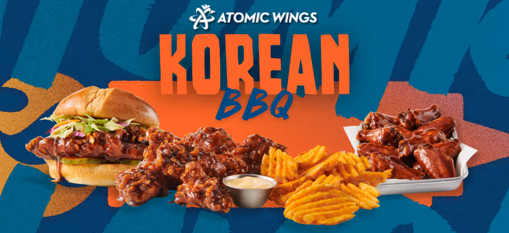 Atomic Wings' Korean BBQ Flavor on different items