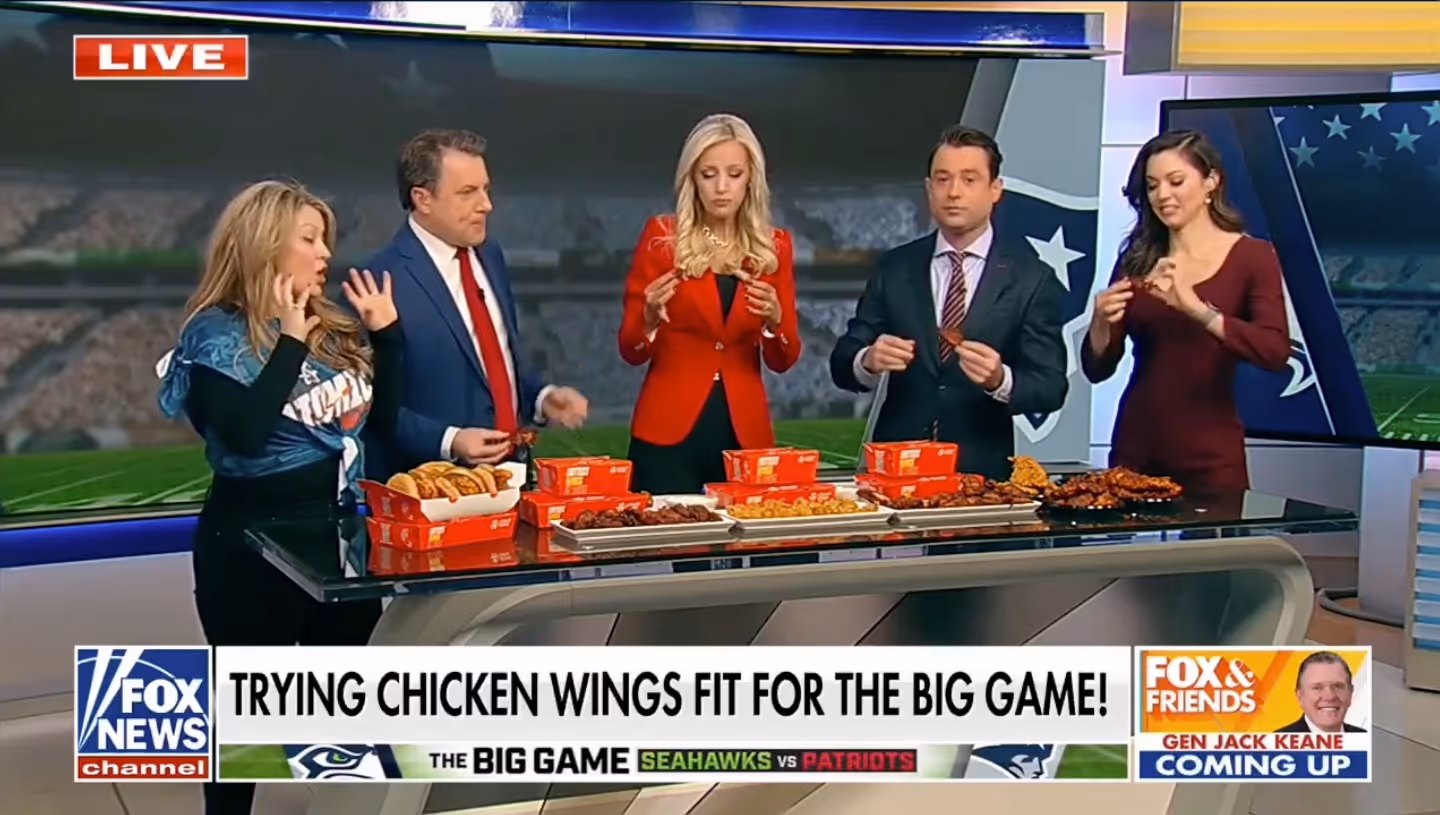 Fox & Friends First hosts try Atomic Wings ahead of the big game