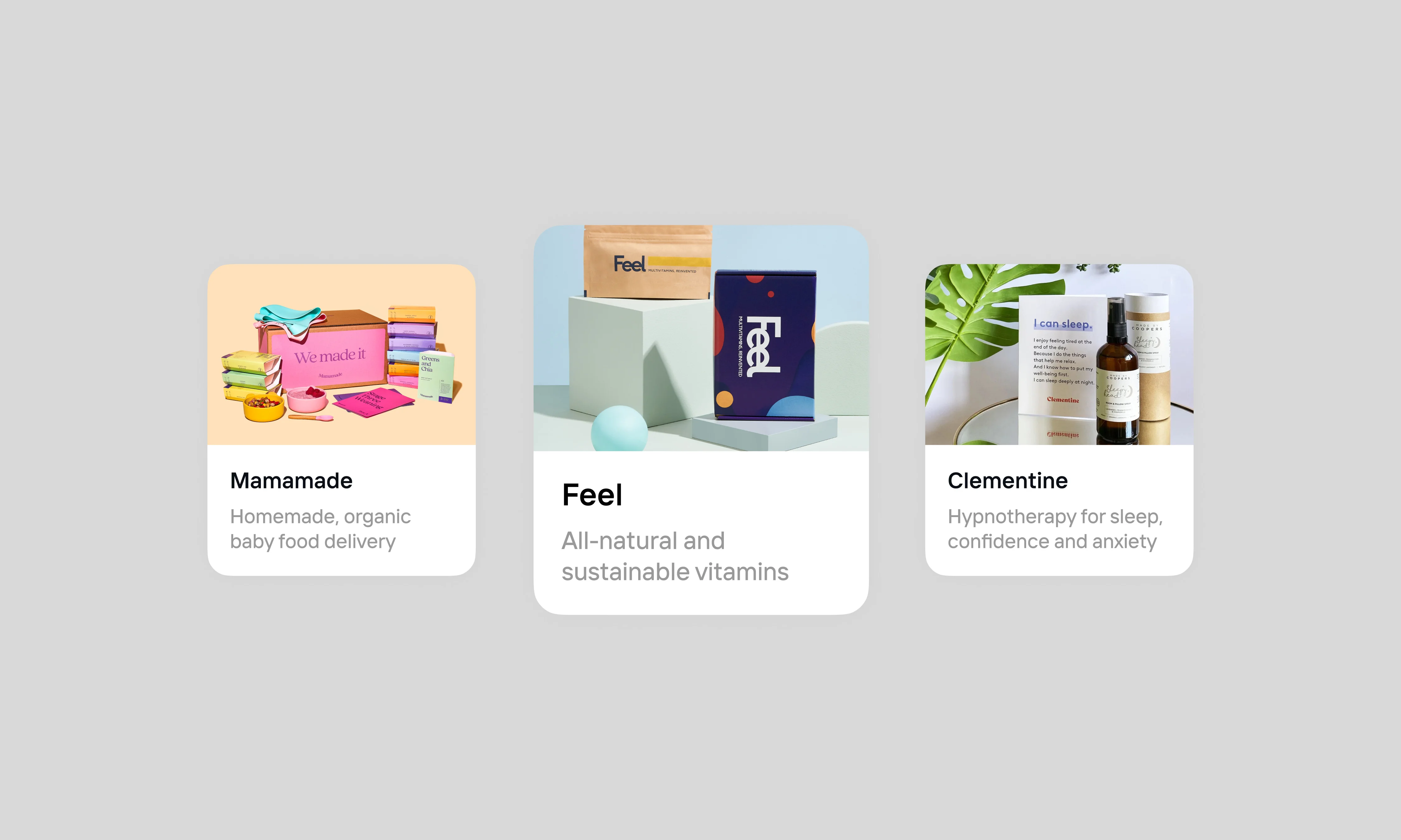Product cards