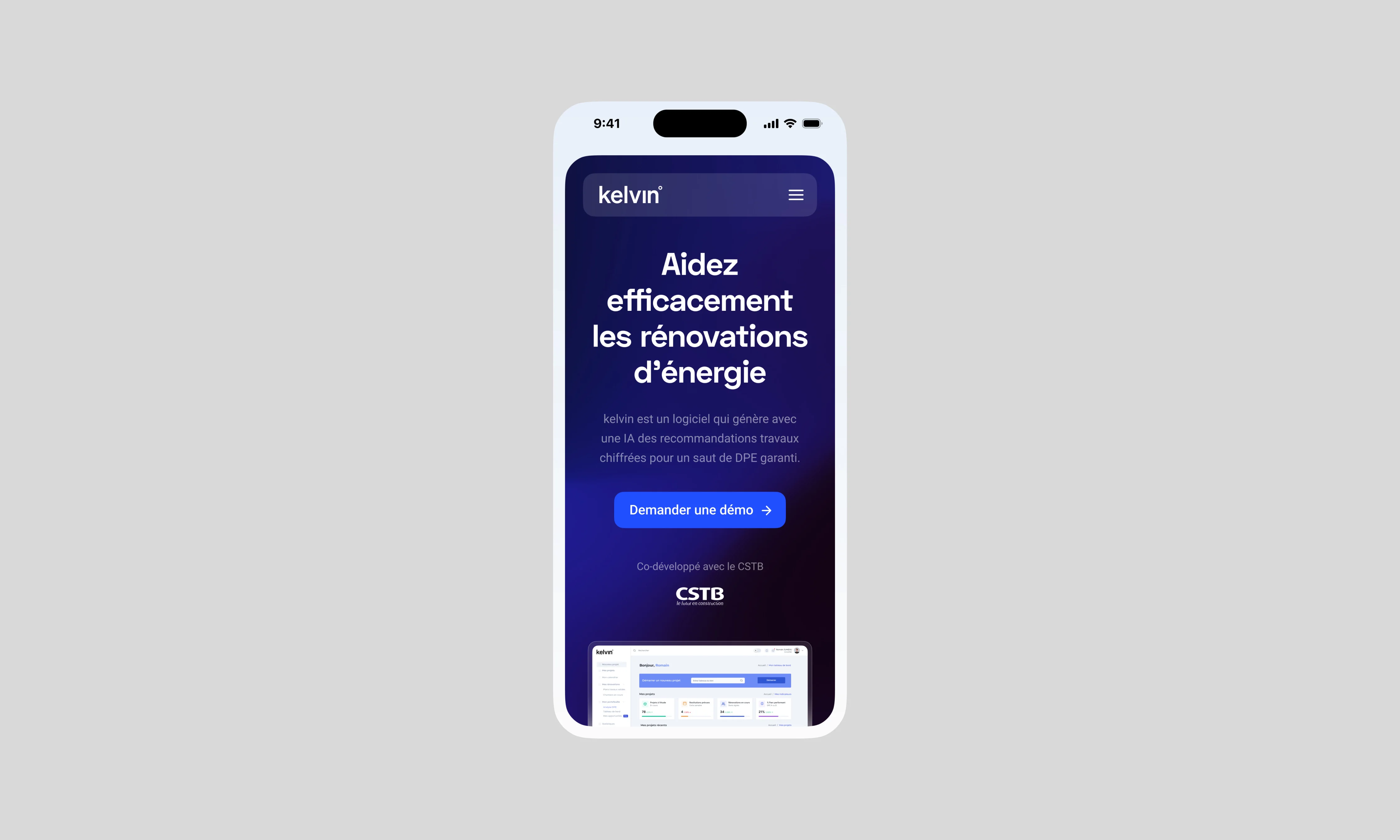 Mobile homepage