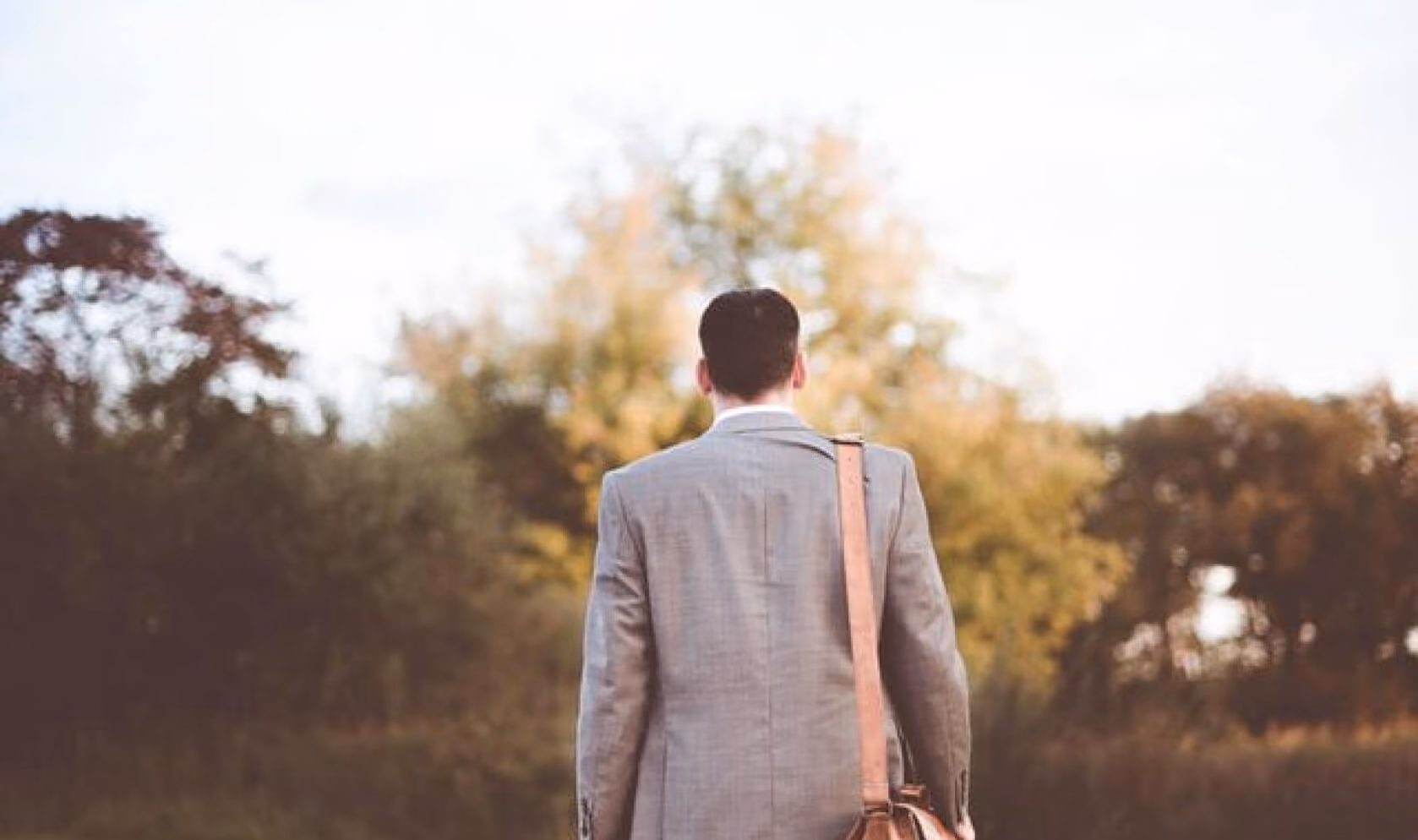 A man looking at the landscape