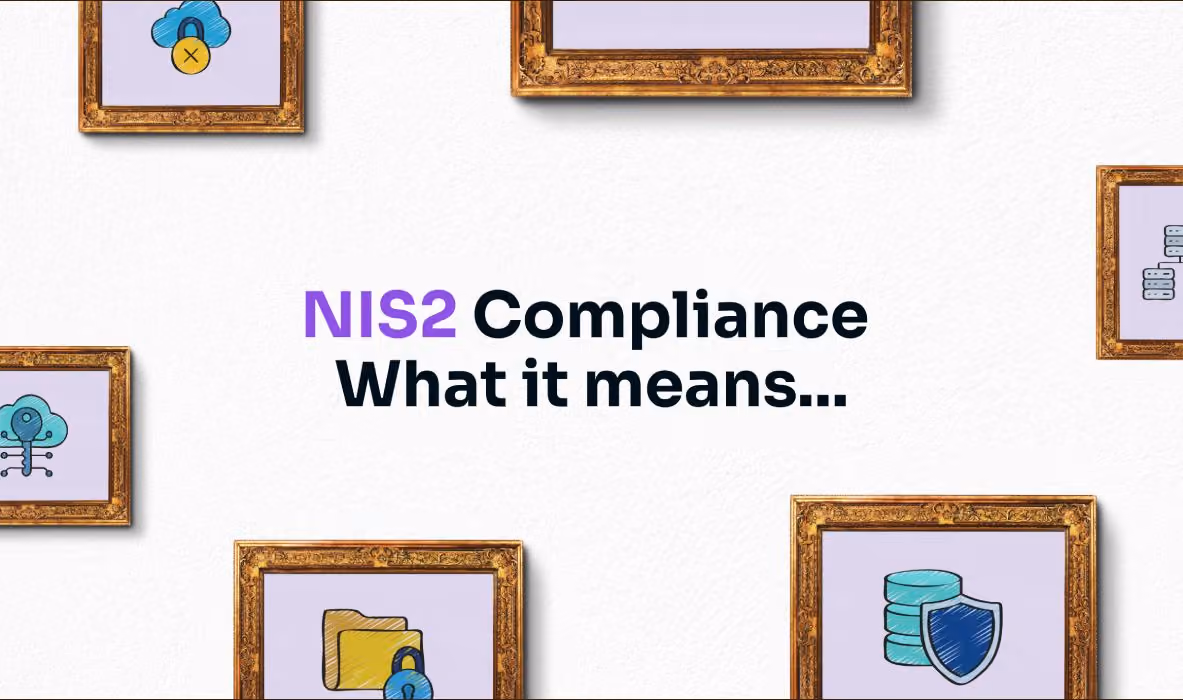 Illustration of the NIS2 directive highlighting its impact on cybersecurity, compliance, and industry-wide collaboration
