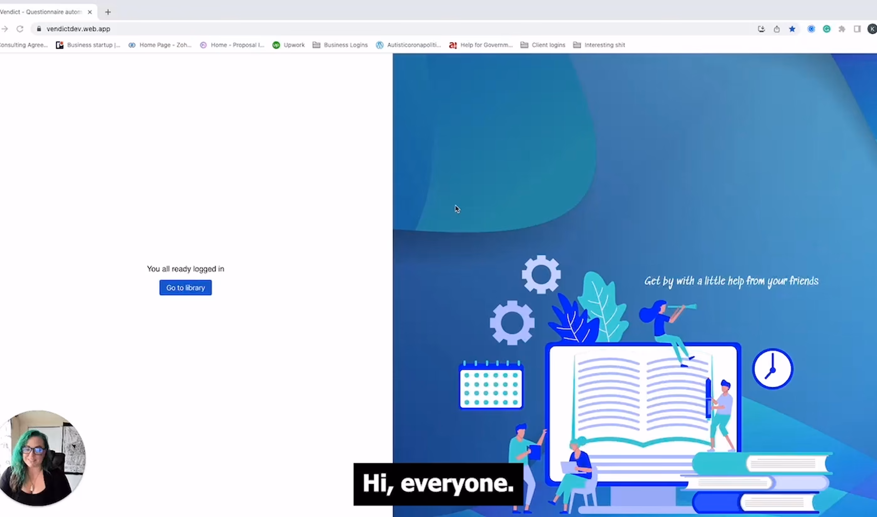 illustration with a play button icon