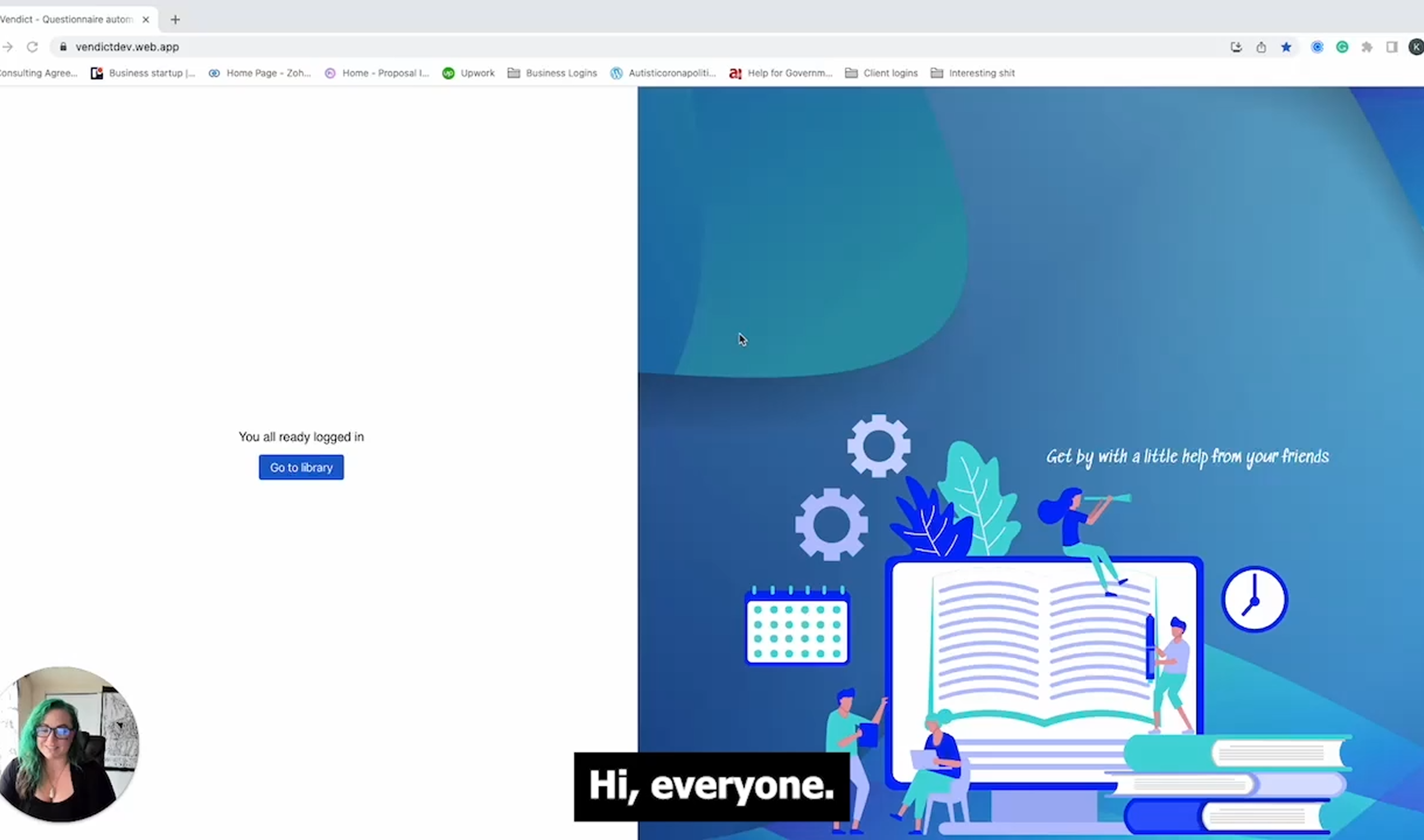 illustration with a play button icon