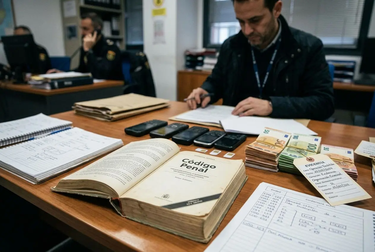 Descubre qué es la organización criminal en el código penal. Diferencias entre organización o grupo criminal, requisitos de pertenencia y penas del art. 570 Bis.