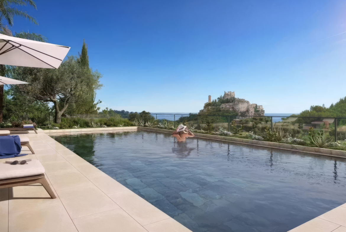Èze | Côte D’Azur – New-build terrace apartment with views of the sea