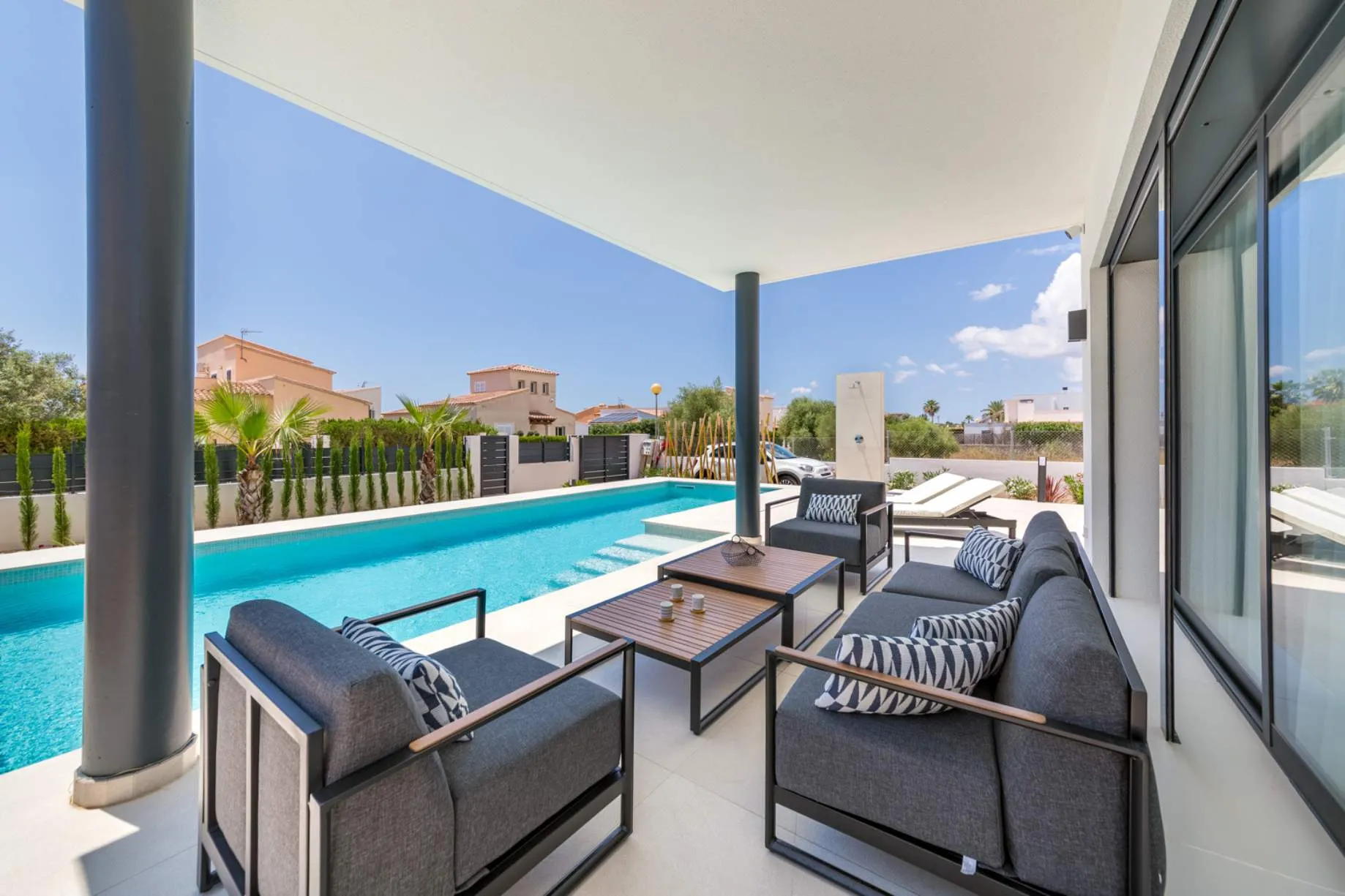 Mallorca Modern Villa Near Es Trenc Beach with Sea Views and Rooftop Terrace