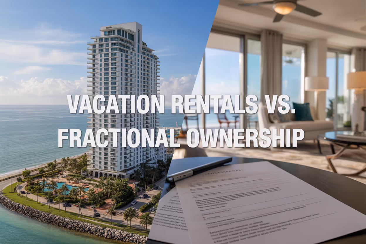 Vacation Rentals vs. Fractional Ownership in Miami