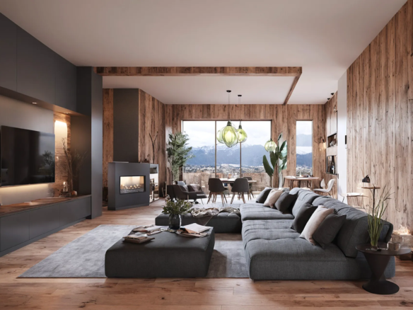 Austrian Alps – Modern newly built penthouse on the Tschengla plateau with panoramic mountain vistas