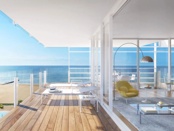 Lido di Jesolo modern terrace apartment with panoramic sea views, sunny terrace and pool