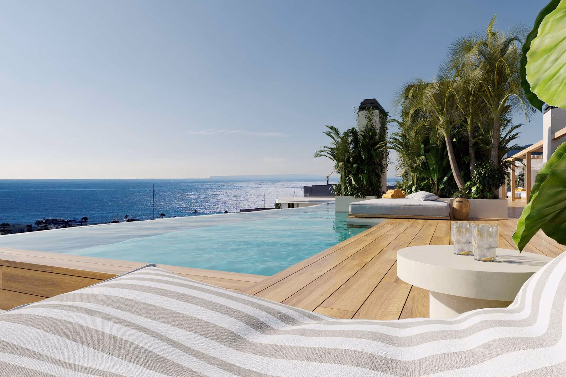 Waves Santa Eulalia terrace apartment