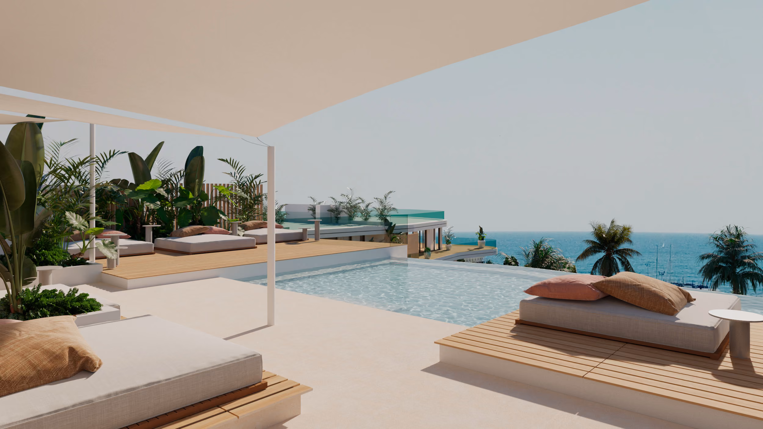 Waves Santa Eulalia terrace apartment
