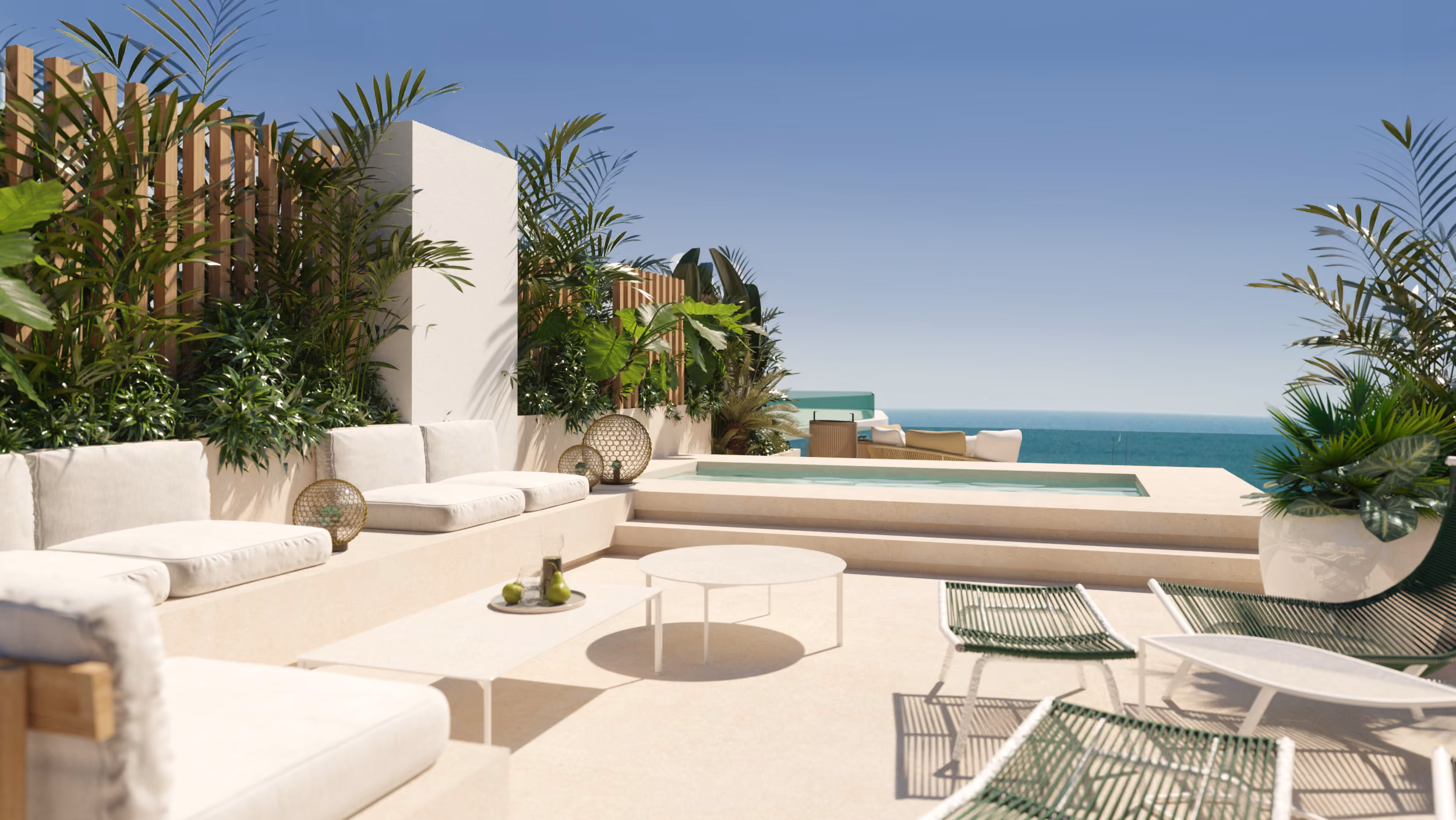 Waves Santa Eulalia terrace apartment