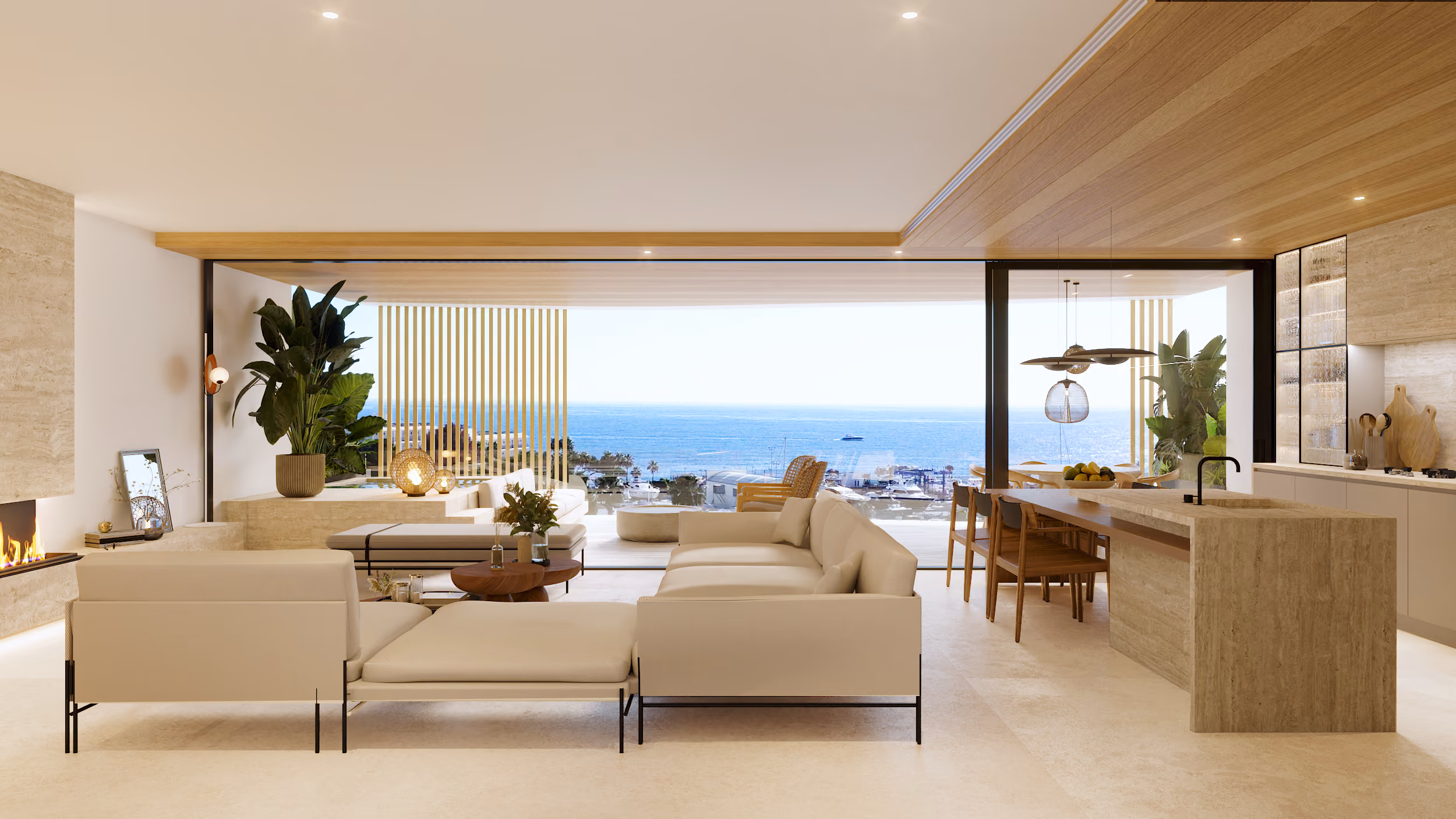 Waves Santa Eulalia terrace apartment