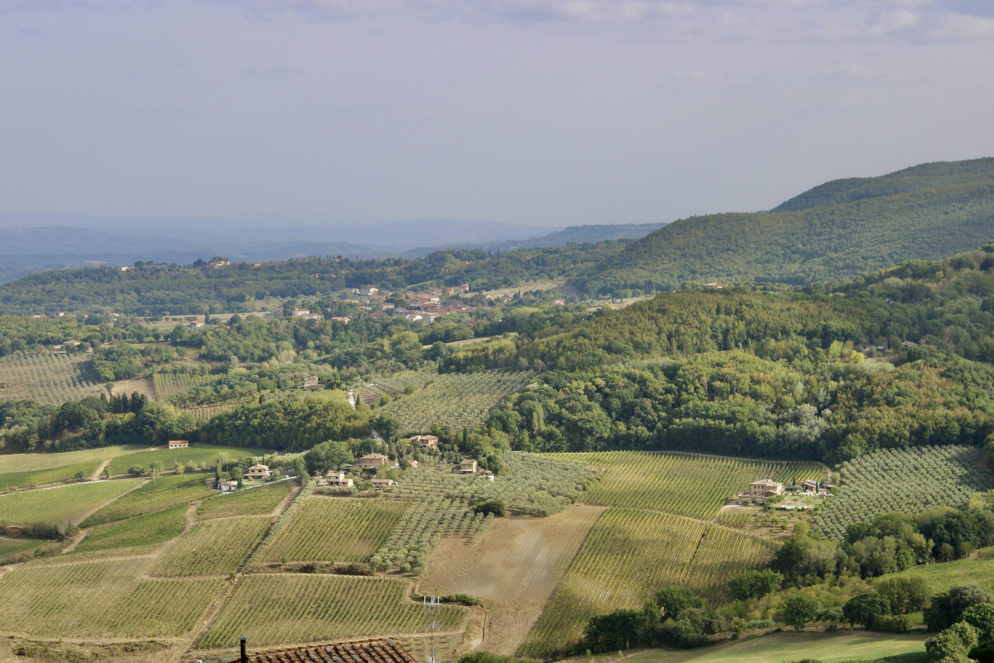 Rolling hills landscape in Tuscany, Italy