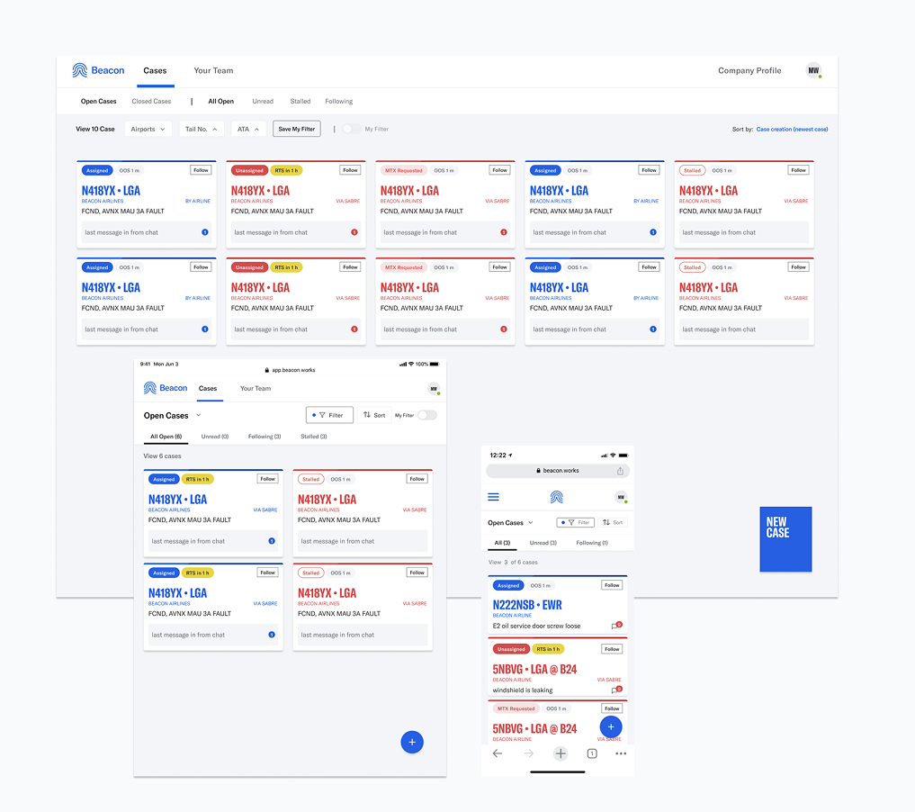 Beacon v2 — the Universal UI redesign consolidating web and mobile into a shared card-based system