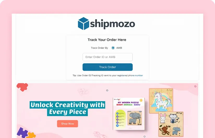 Shipmozo Branded Tracking Page 