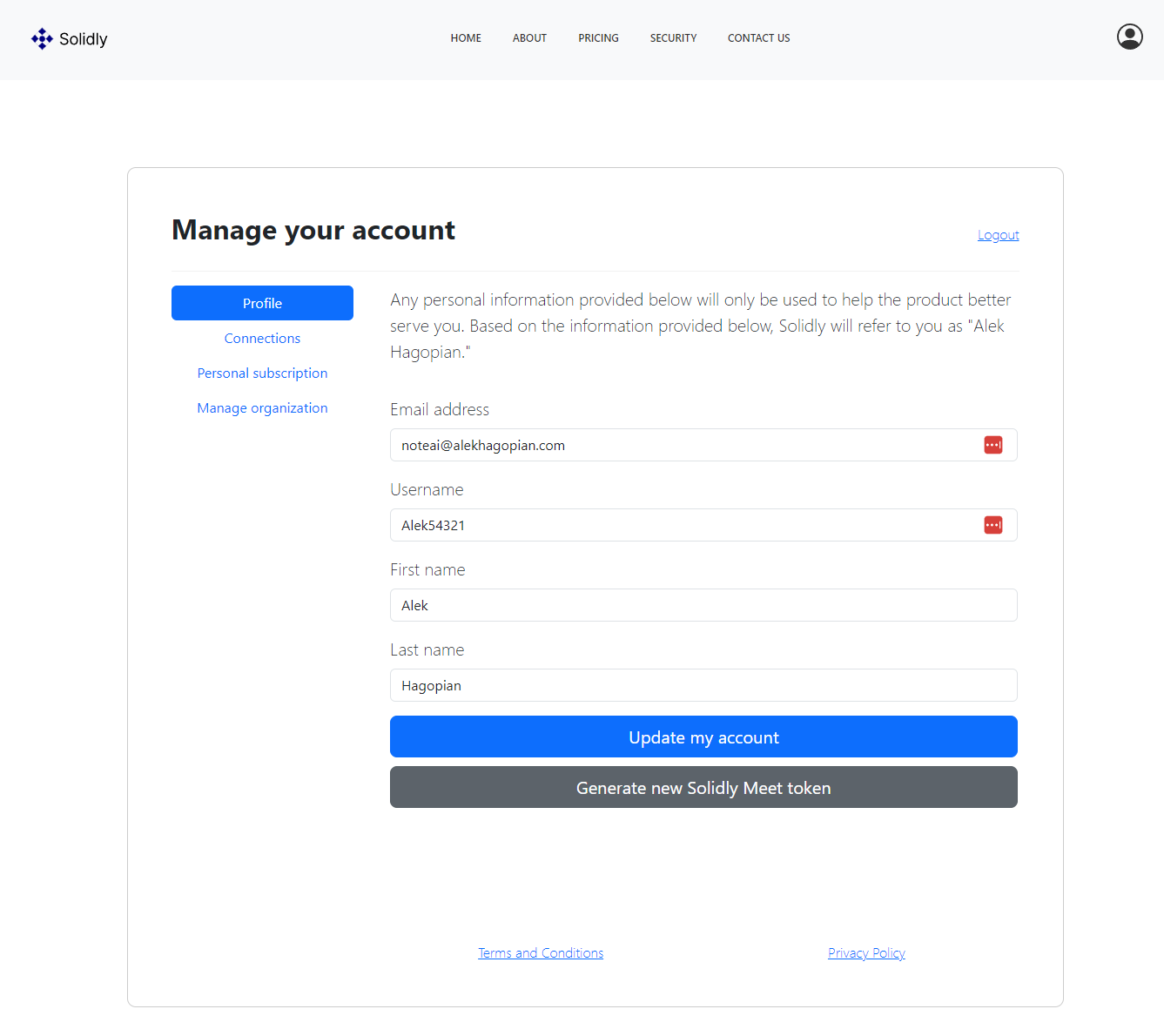 How to generate your secure Solidly Meet token