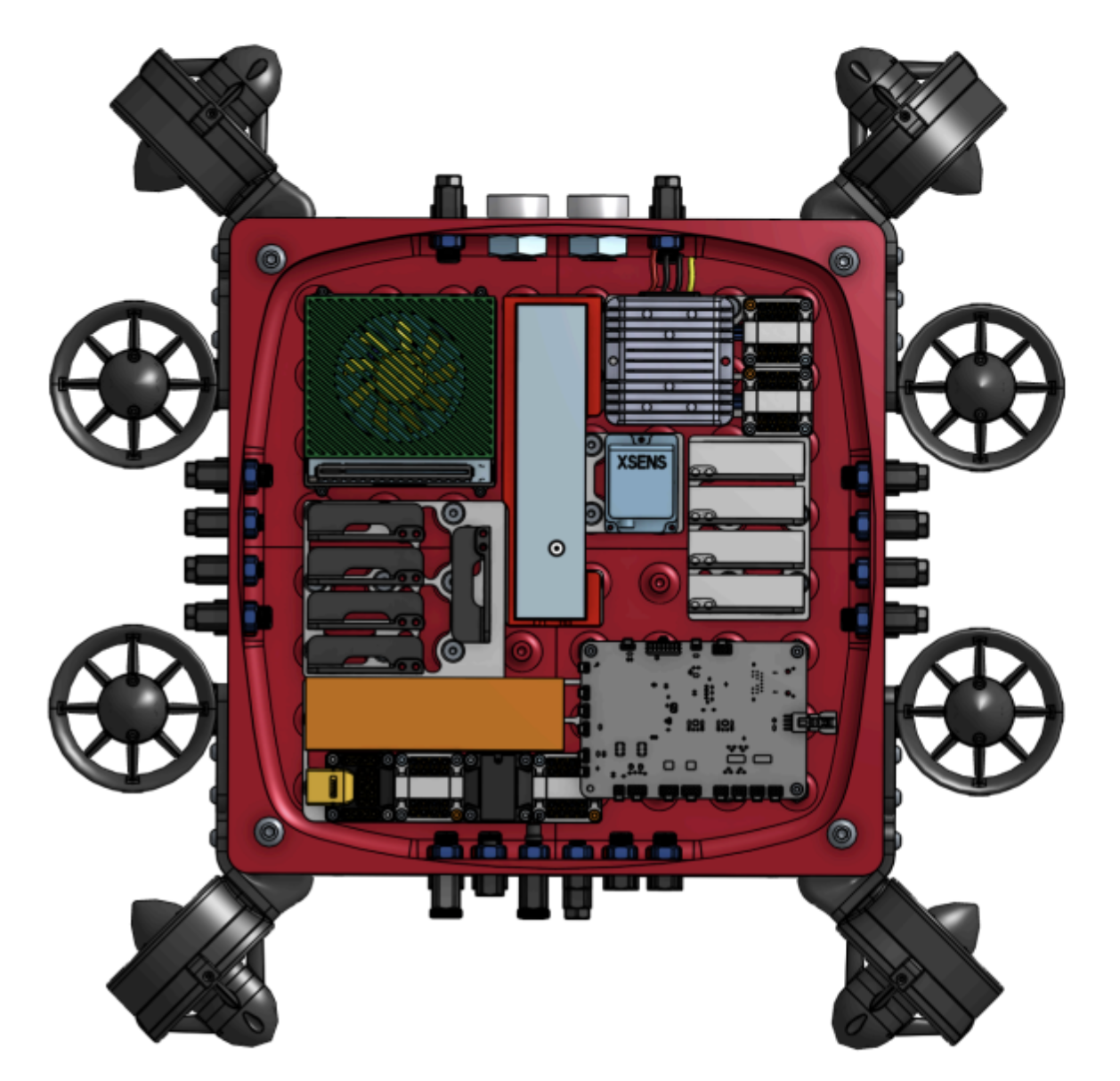 Two orientations of the underwater suction manipulator