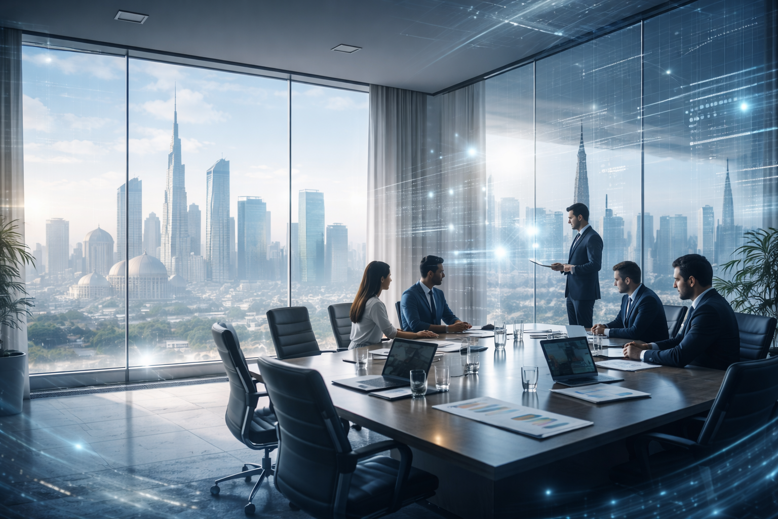 A second strong route would be a cityscape with layered digital infrastructure, which feels more visual and less literal.