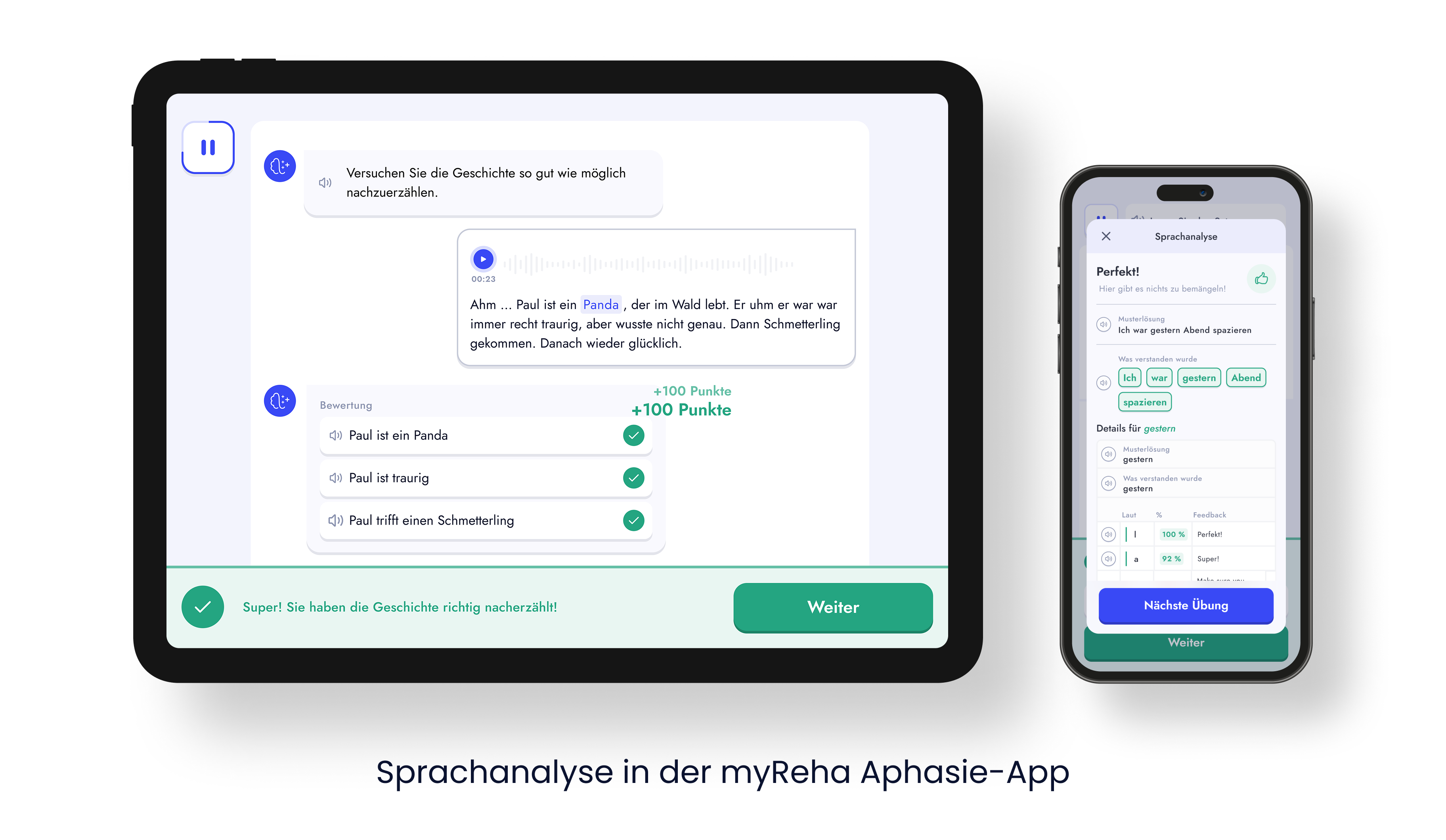 Aphasie-App: Sprachanalyse