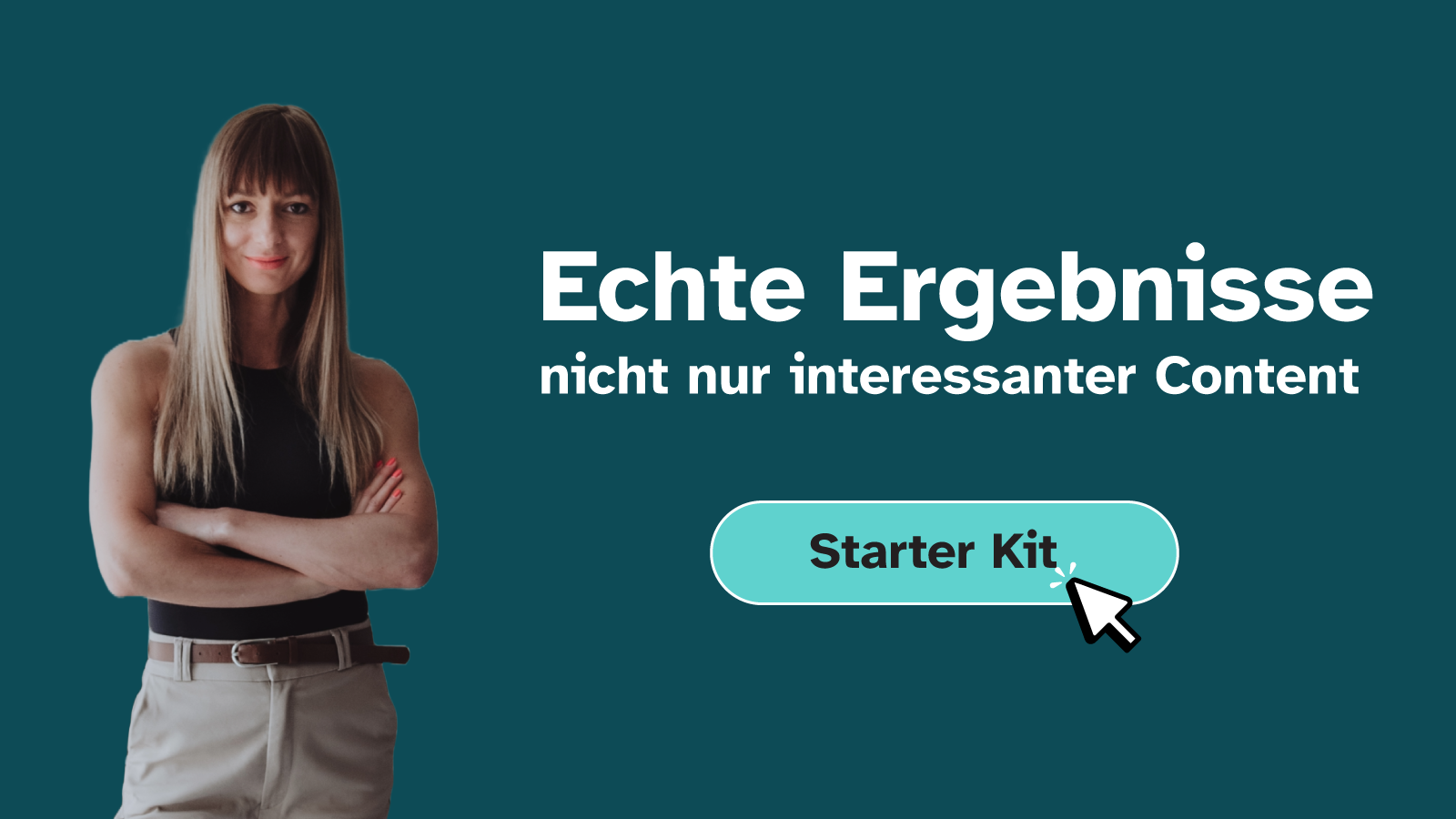 Kurs Header Bild: Echte Ergebnisse nicht nur interessanter Content. Starter Kit.