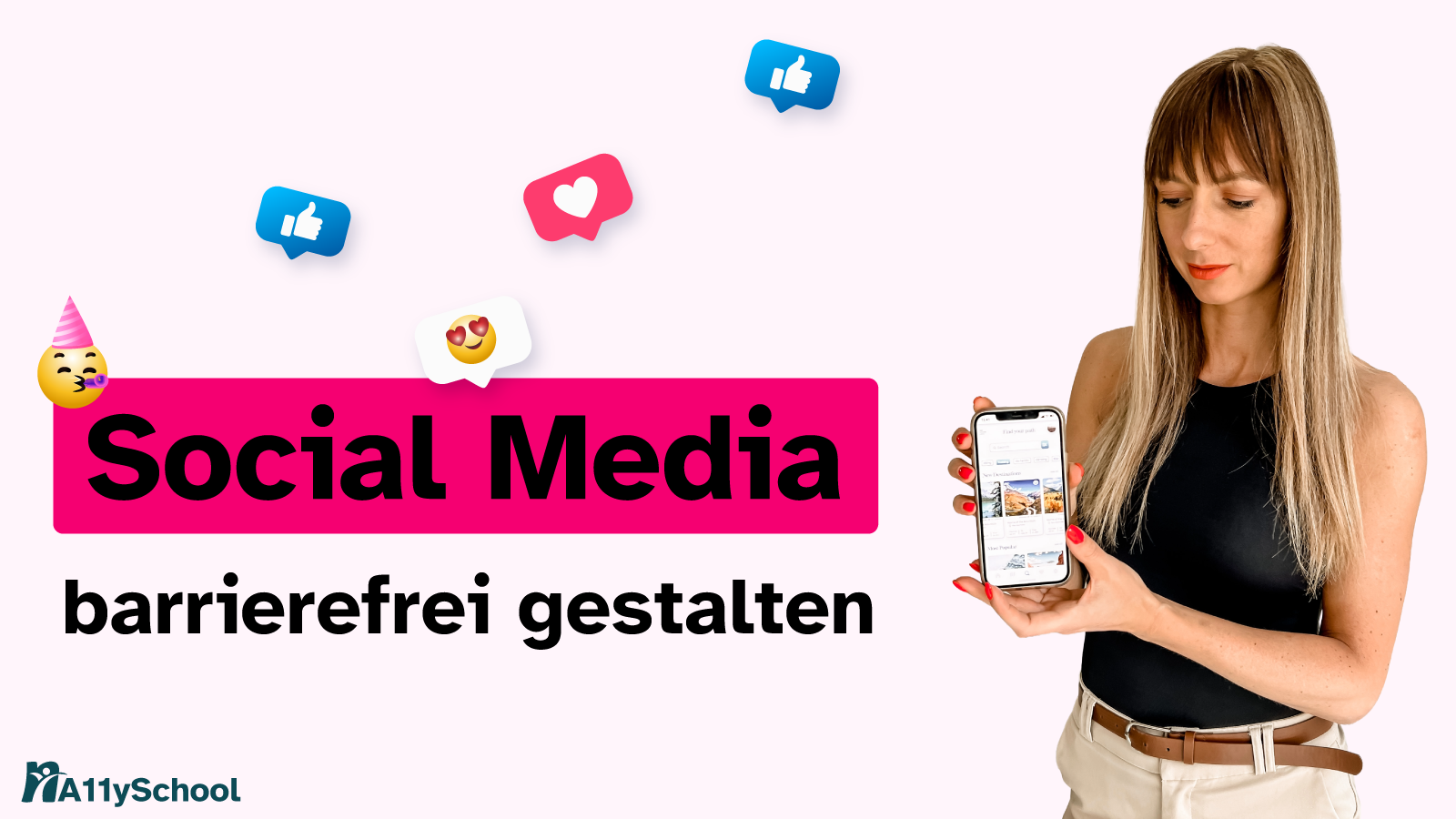 Kurs Header Bild: Social Media barrierefrei gestalten