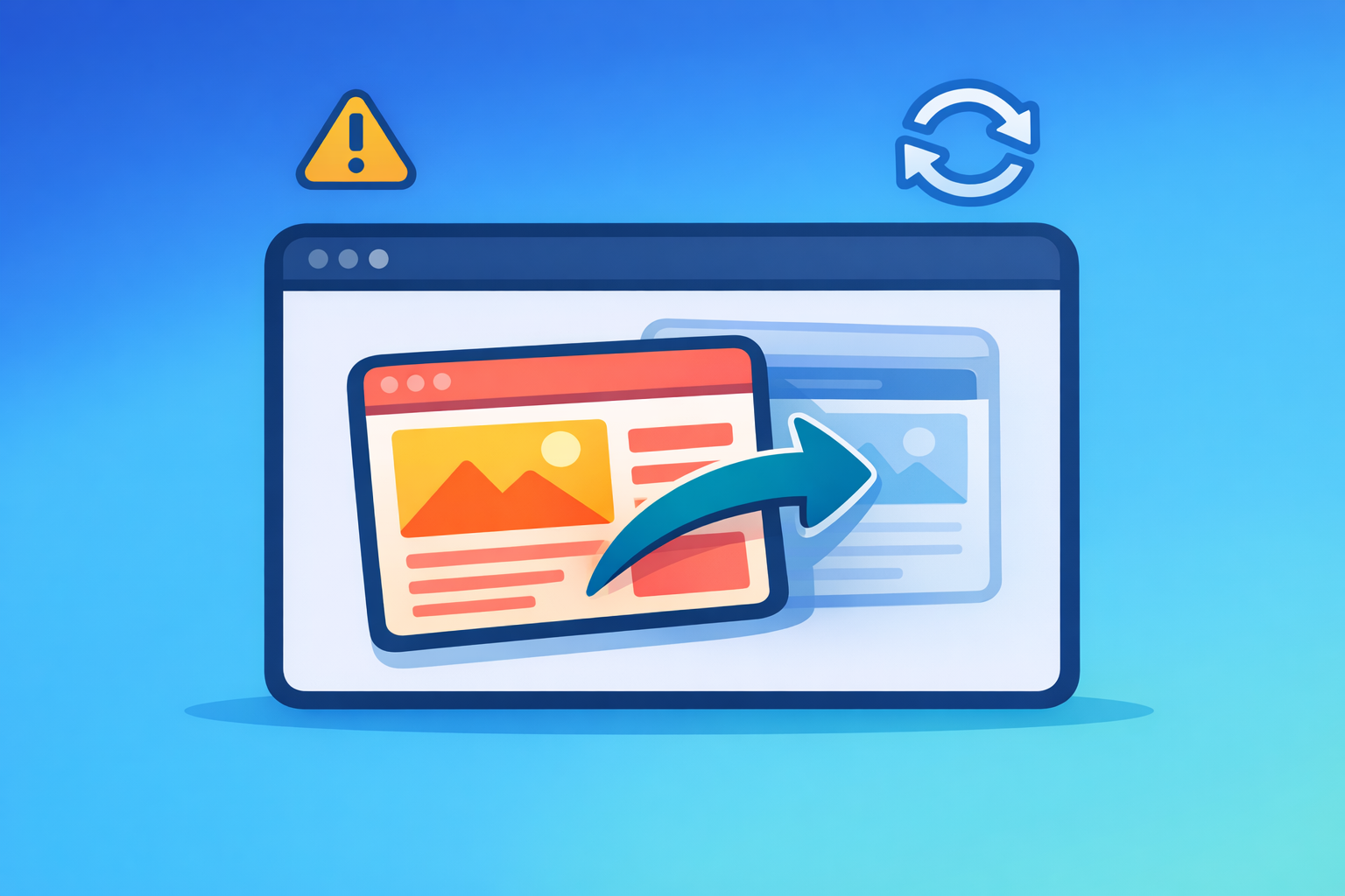 Illustration zum Thema: Warum deine Website manchmal die falsche Seite zeigt