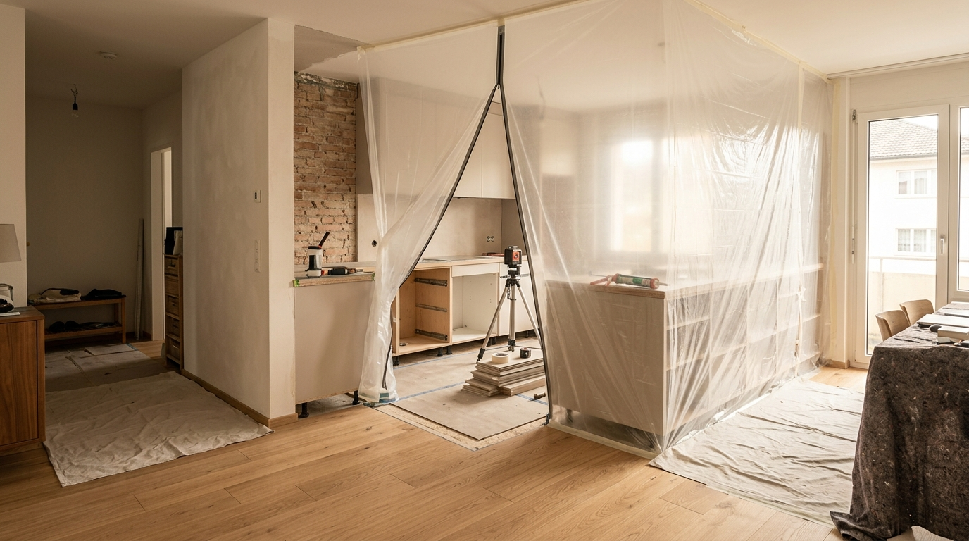 Bewohnt renovieren: Umbau ohne Stress planen