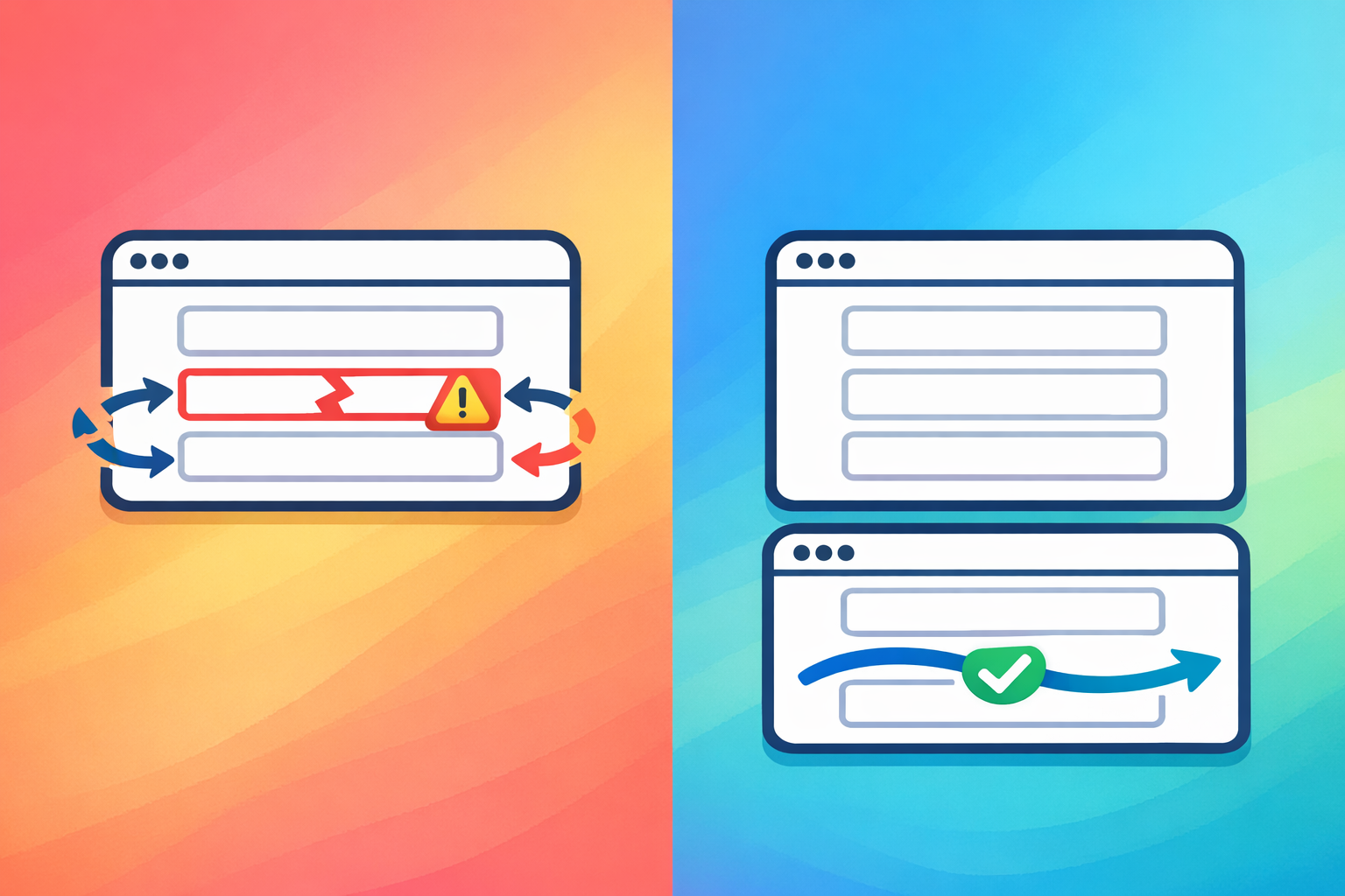 Illustration zum Thema: Warum dein Website-Formular hakt – und wie es zuverlässig läuft