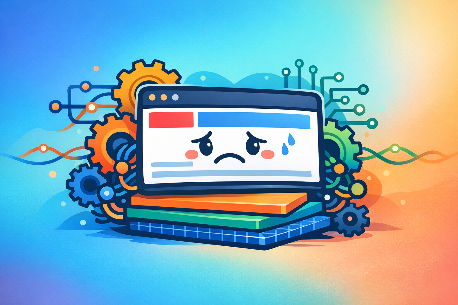 Illustration zum Thema: Warum deine Website im Hintergrund so viel arbeitet