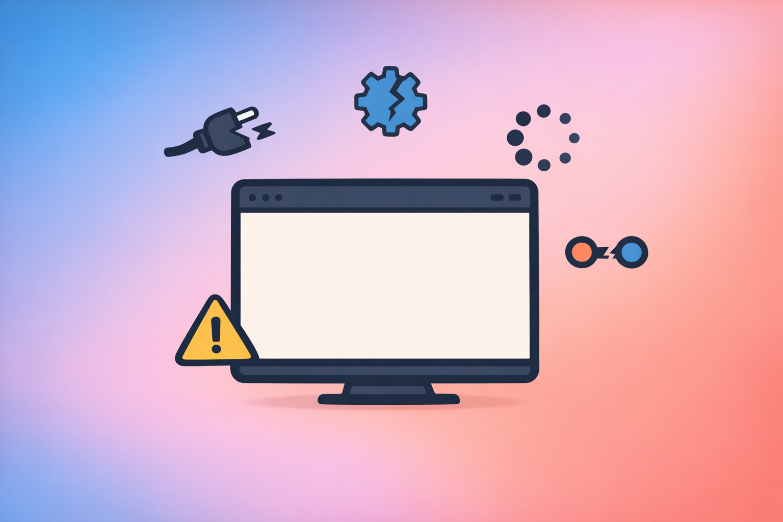 Illustration zum Thema: Warum deine Website manchmal nur eine leere Seite zeigt