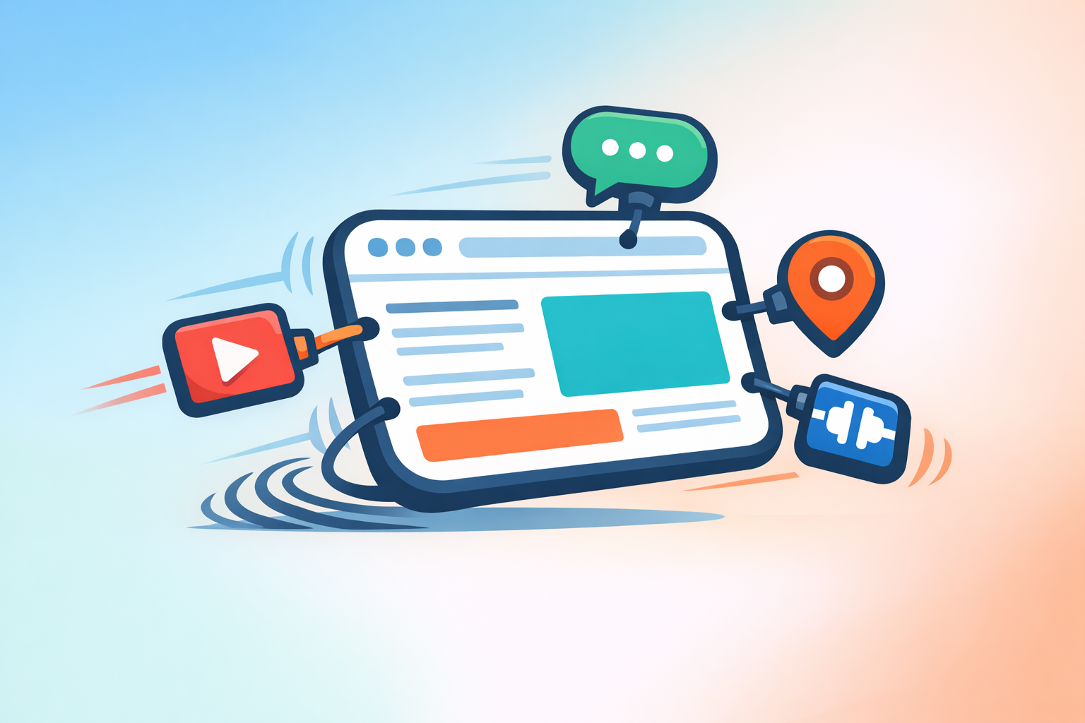 Illustration zum Thema: Warum fremde Einbindungen deine Website langsam machen