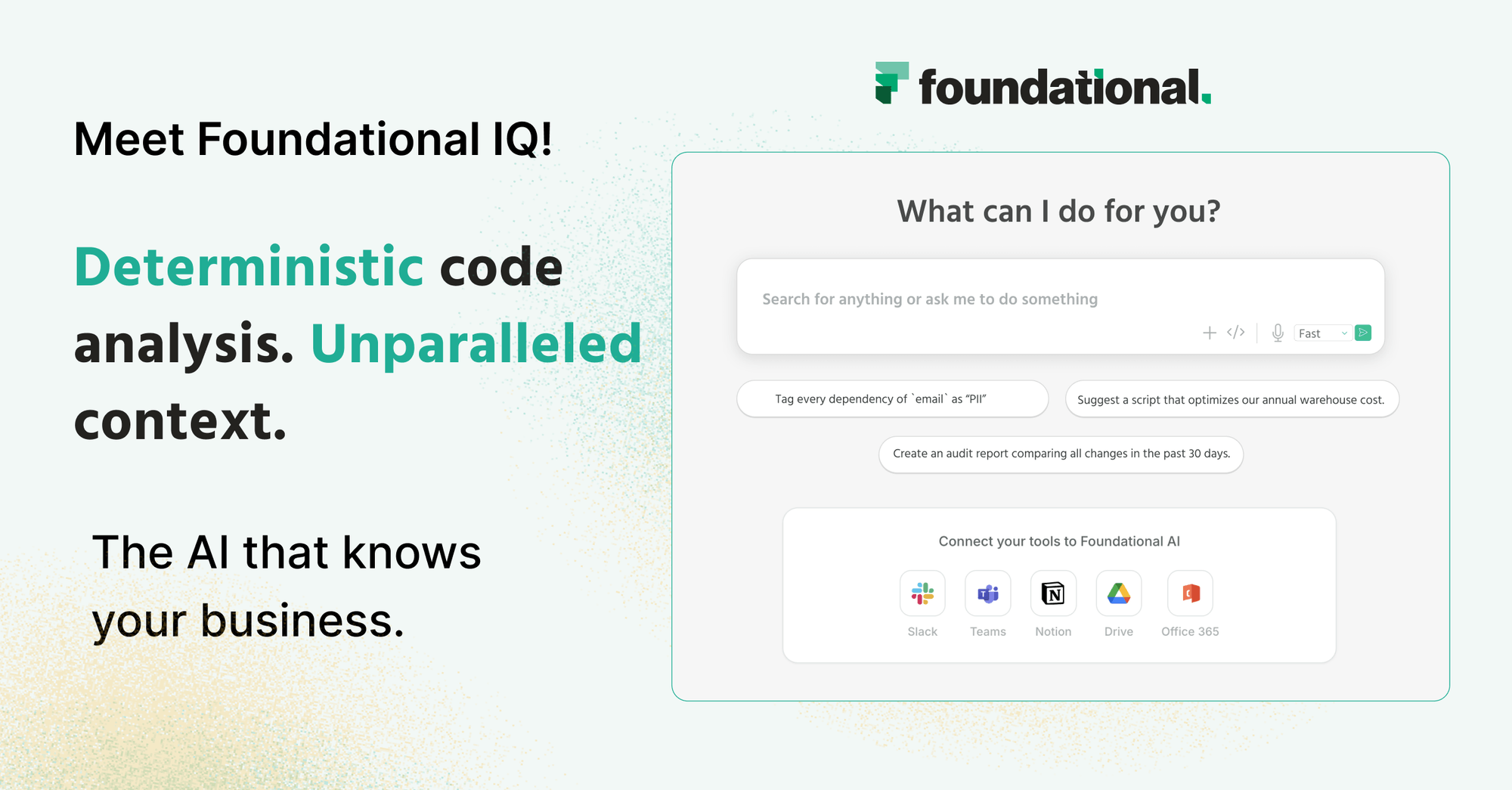 Foundational IQ: Agent interface for everything governance, with ...